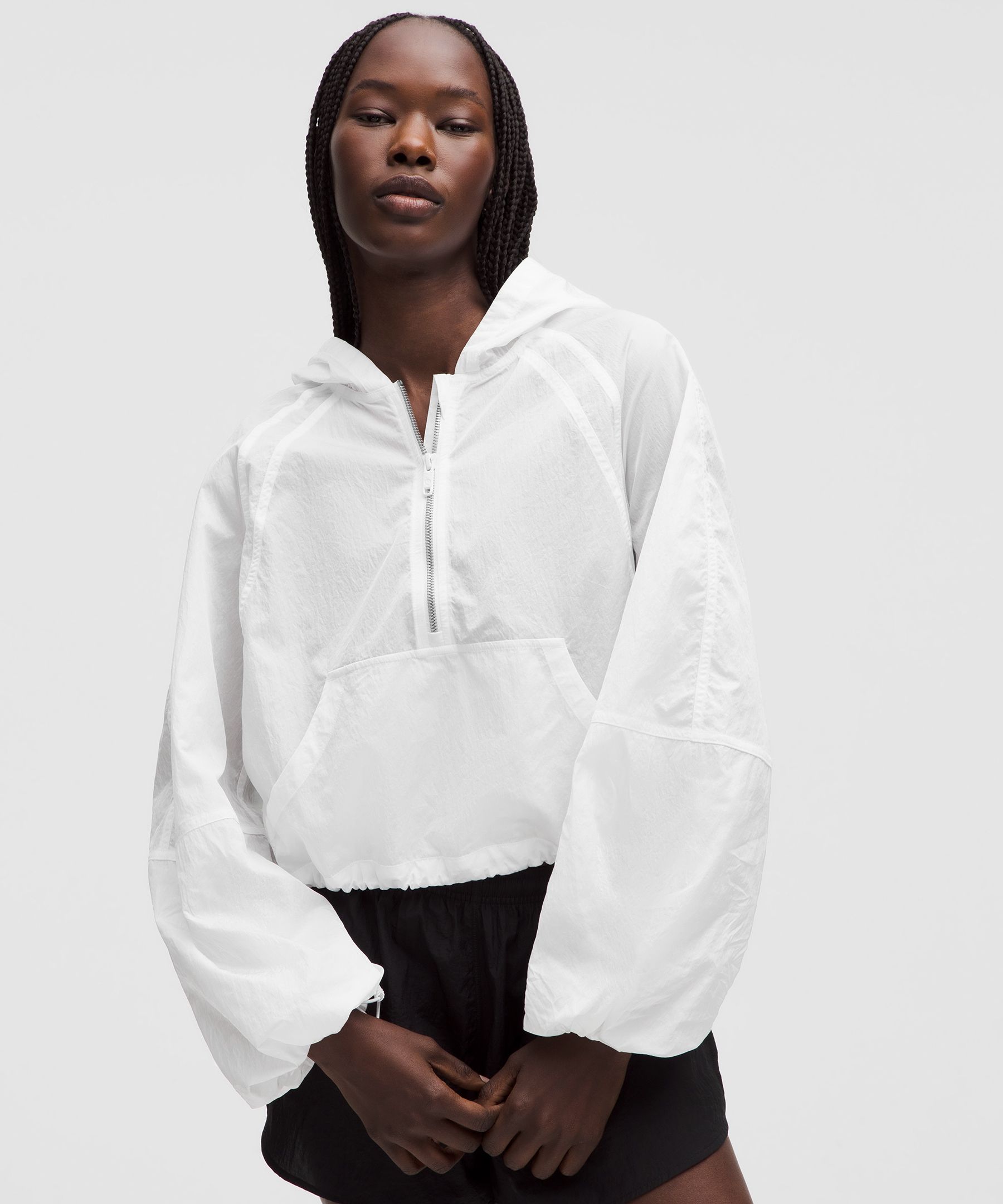 Scuba Cropped Anorak - White