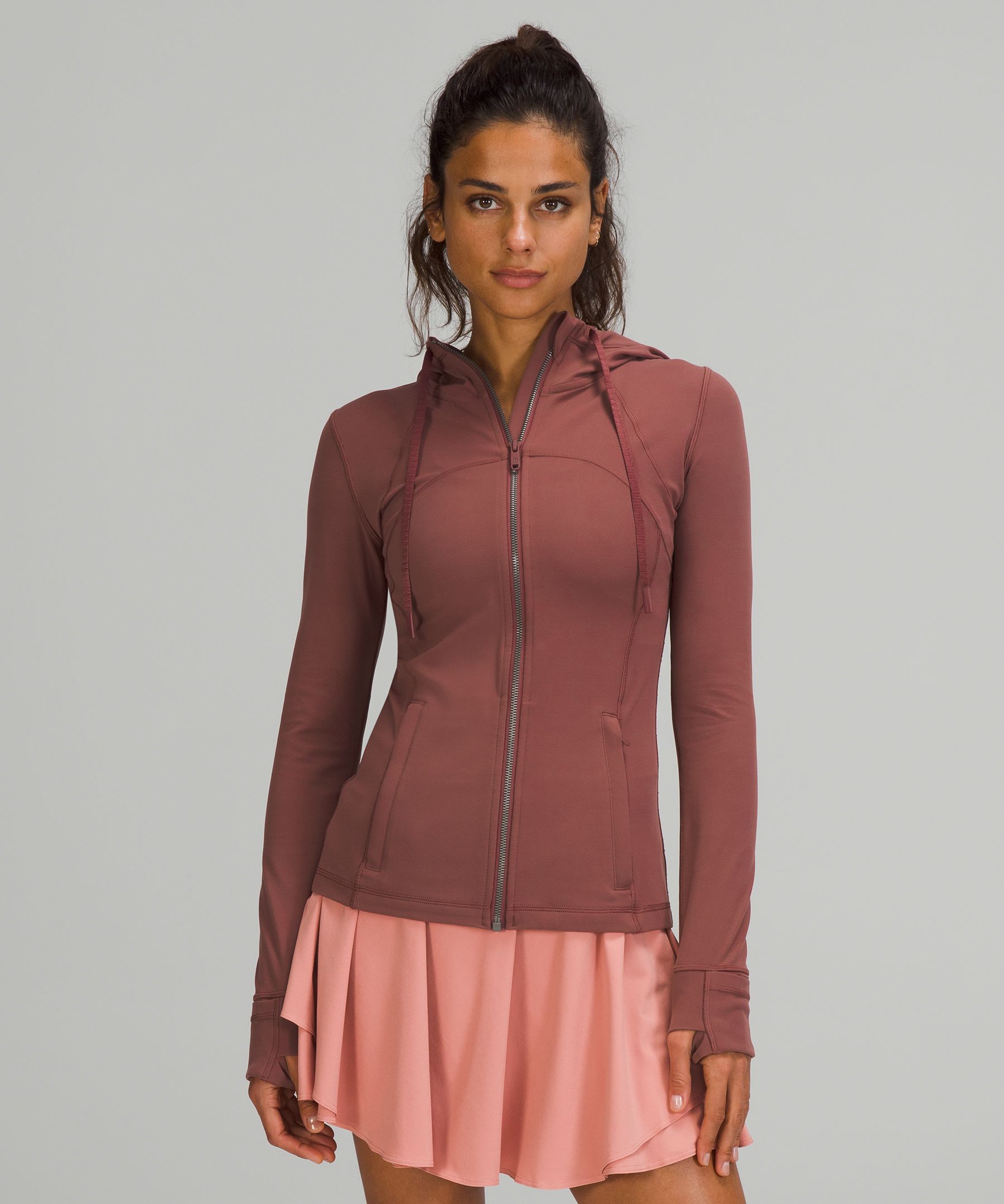 Lululemon Hooded Define Jacket Nulu In Smoky Red