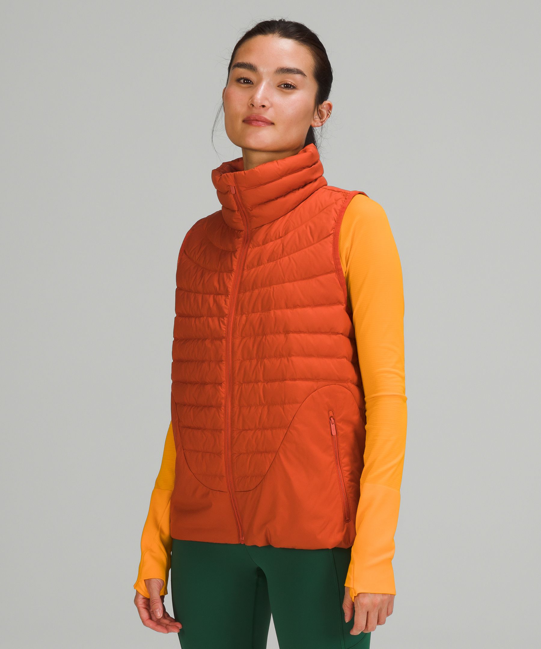 Lululemon Lightweight Relaxed-fit Down Vest In Canyon Orange