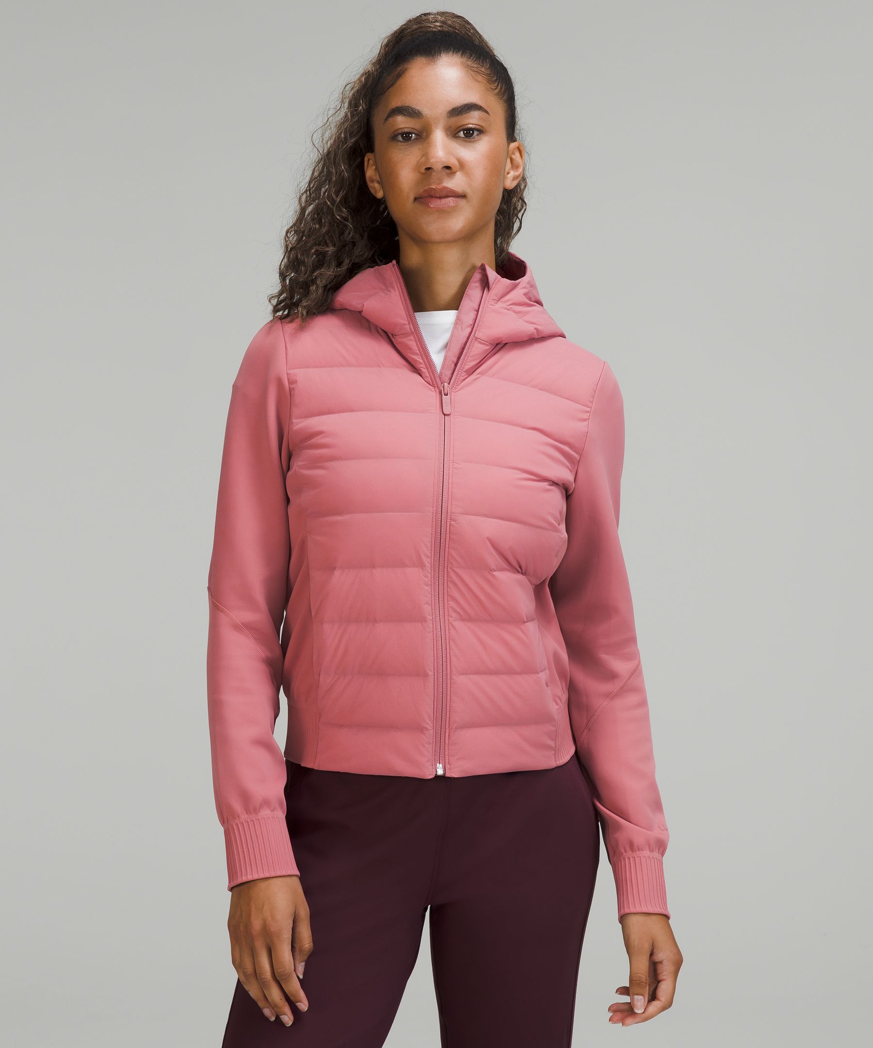 NEW LULULEMON Down For It All Jacket 10 12 Porcelain Pink 700 Goose