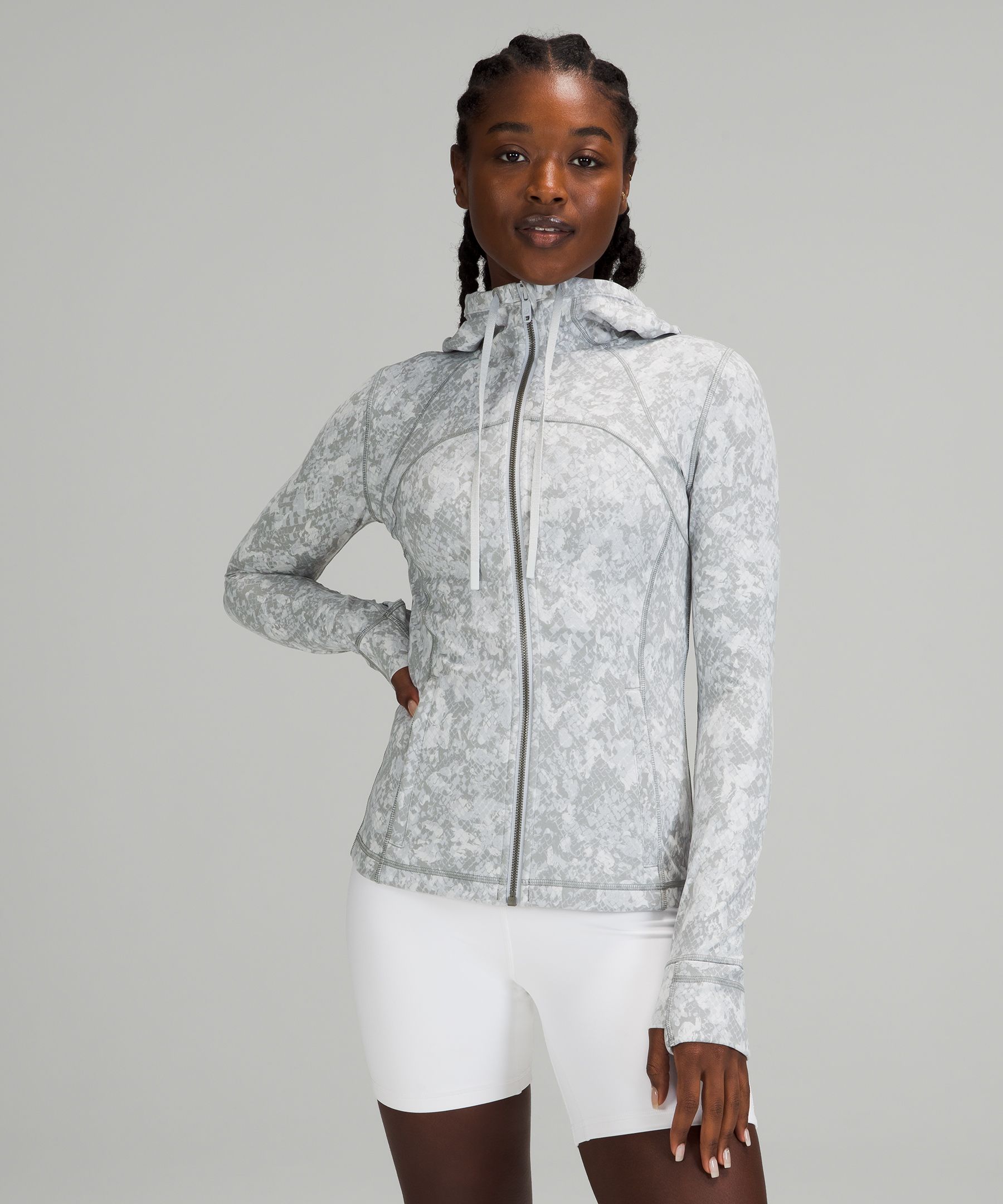 lululemon athletica Define Hooded Jacket Nulu in White