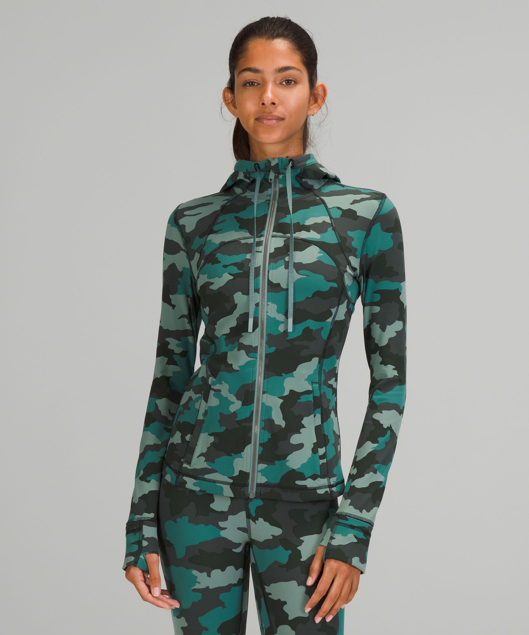 Lululemon Hooded Define Jacket Nulu In Heritage 365 Camo Tidewater Teal