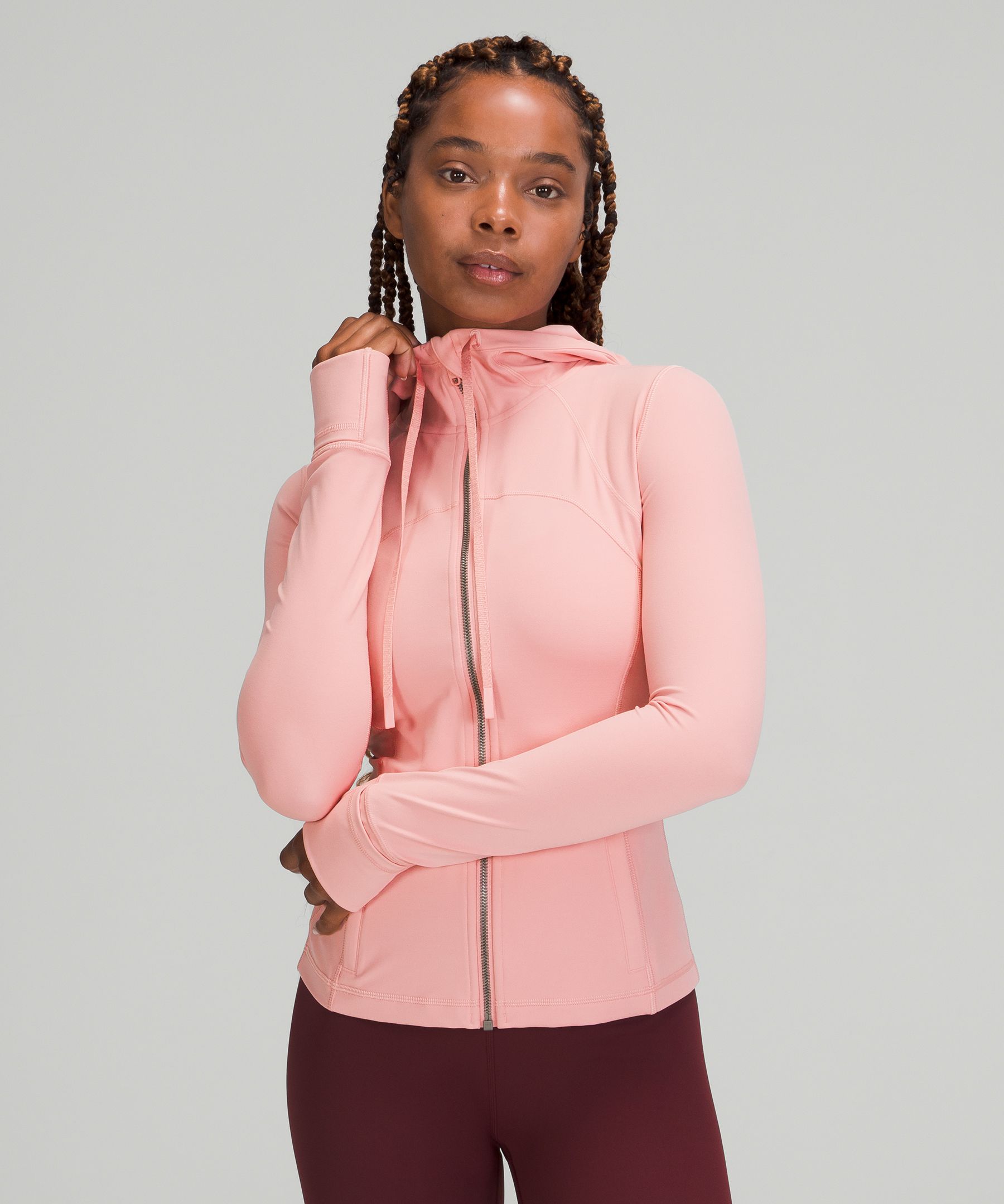 Lululemon Hooded Define Jacket Nulu In Pink Puff