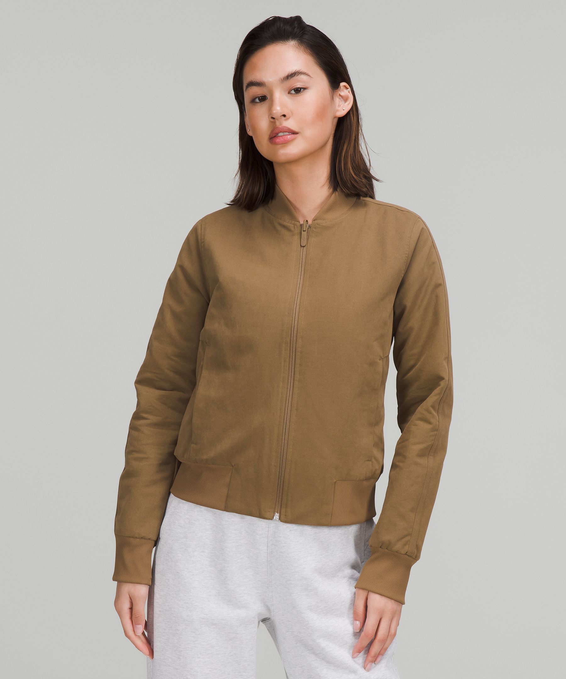 Lululemon Non-stop Cotton Bomber Jacket In Artifact