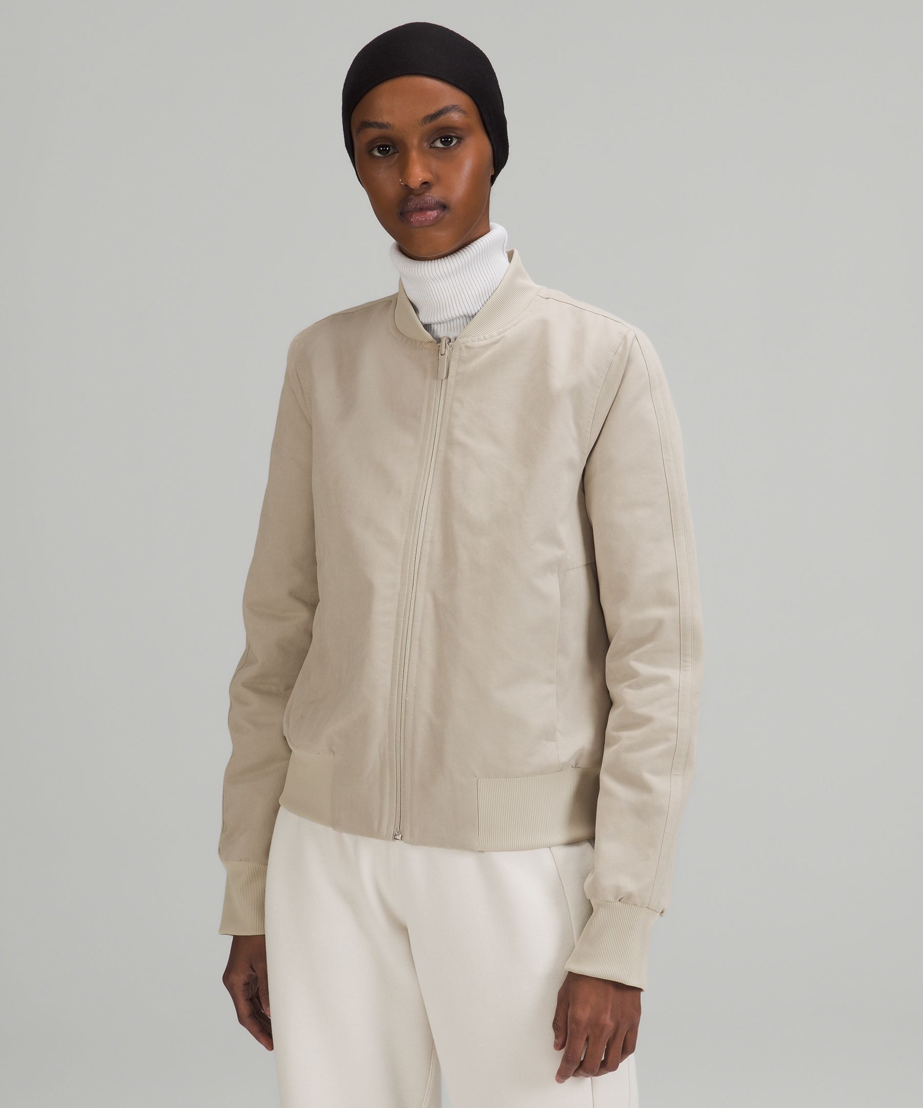Lululemon Non-stop Cotton Bomber Jacket In Raw Linen