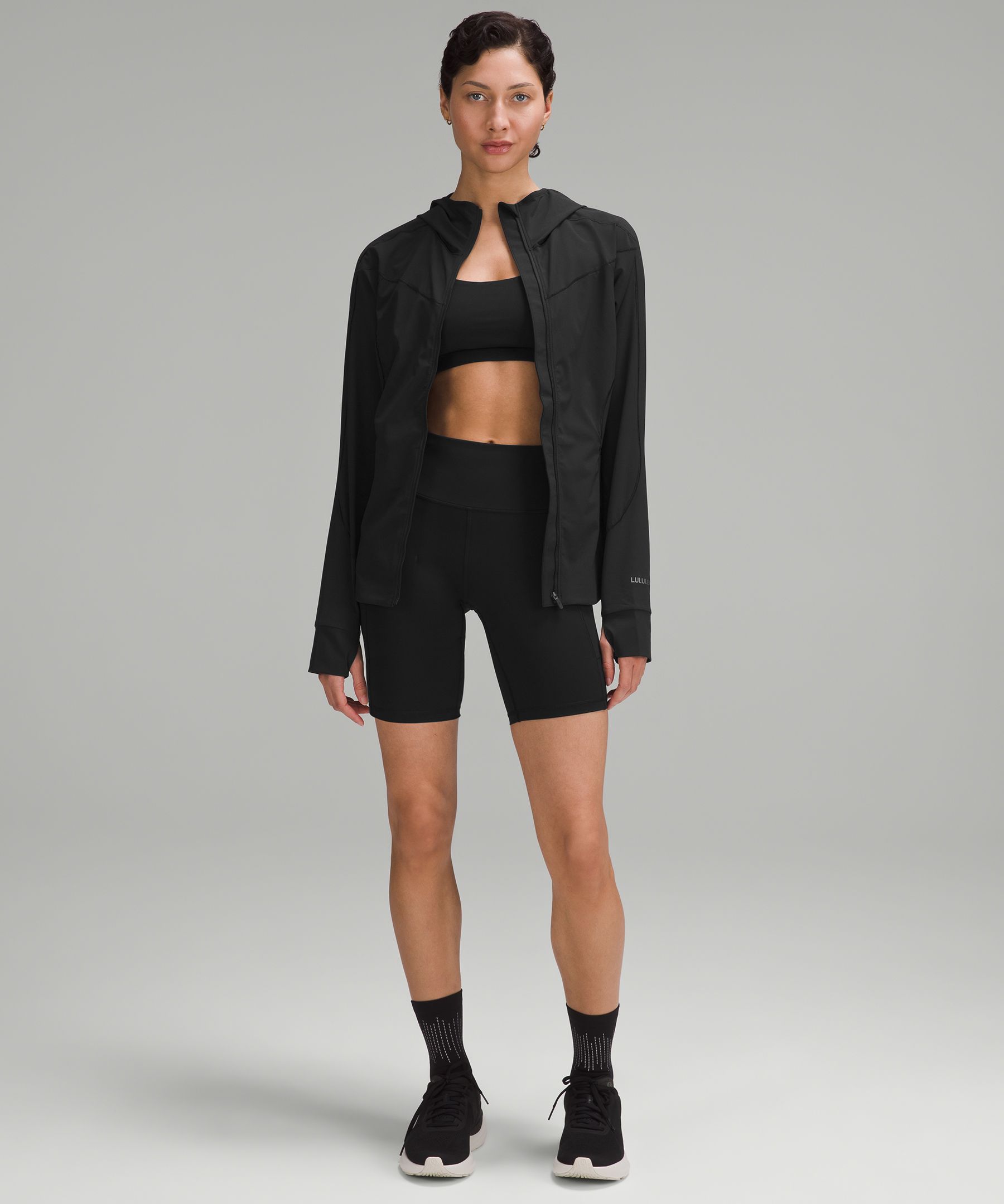 Shop Lululemon Mist Over Windbreaker In Black