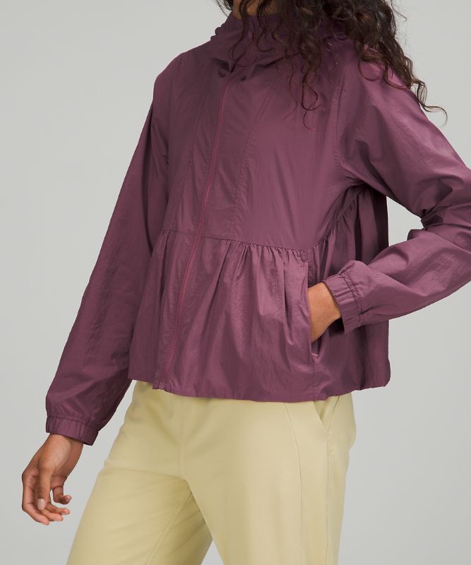 Relaxed-Fit Gathered Cropped Jacket