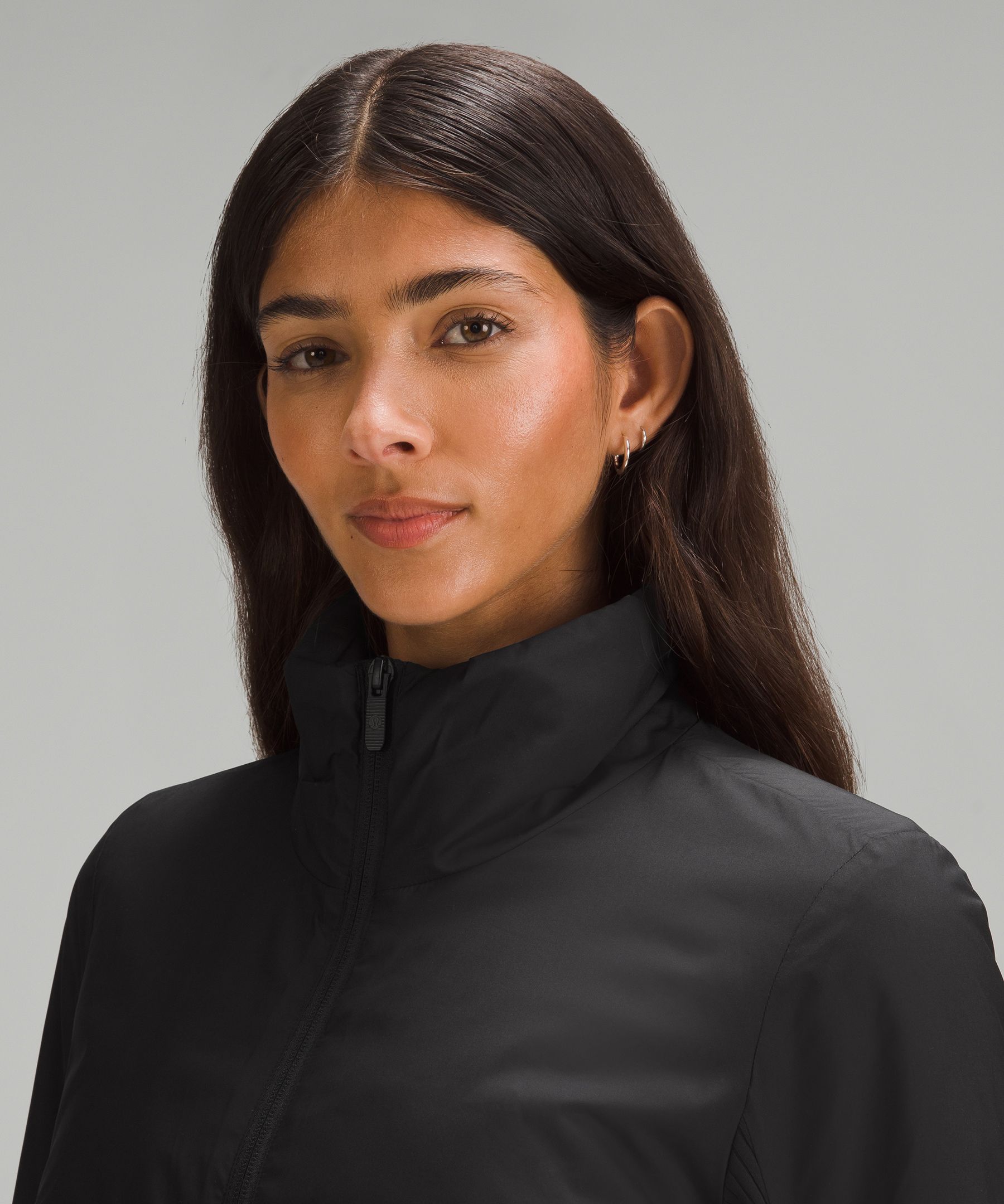 Shop Lululemon Softmatte™ Insulated Cropped Jacket In Black