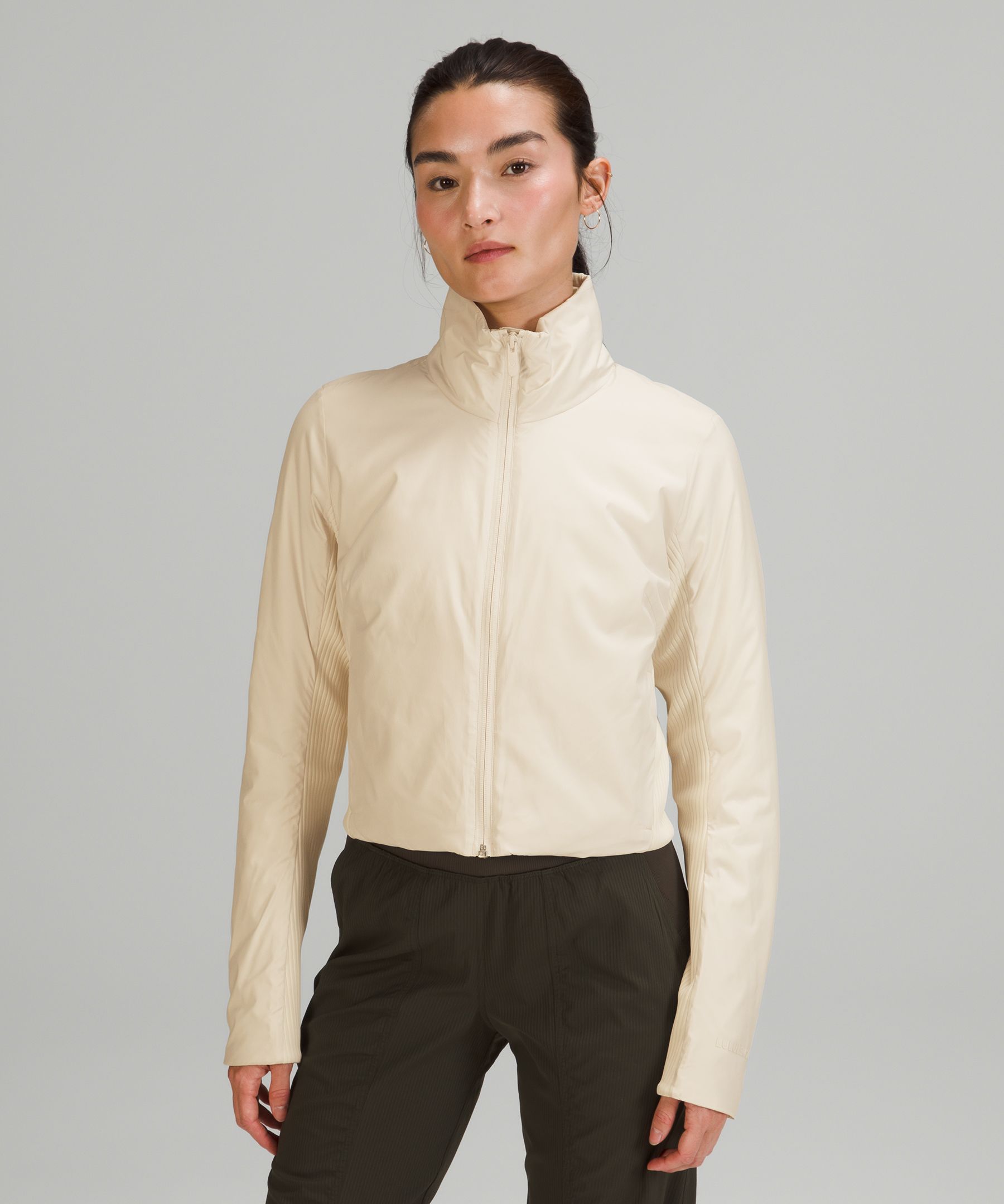 Lululemon Softmatte™ Insulated Cropped Jacket In White Opal
