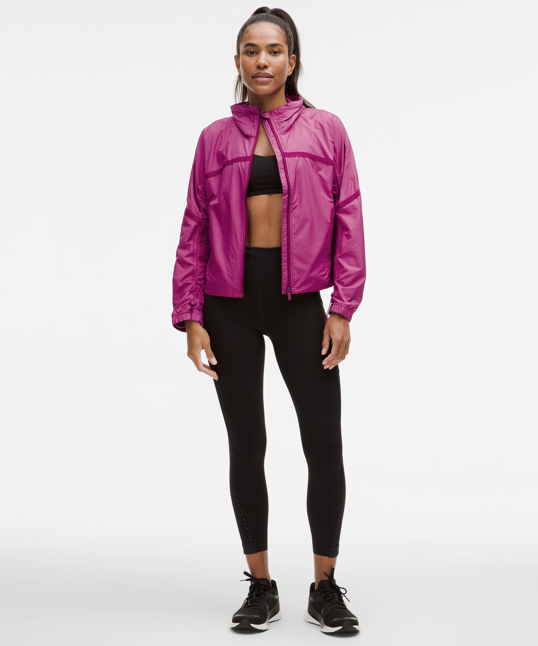 Cropped track jacket sale