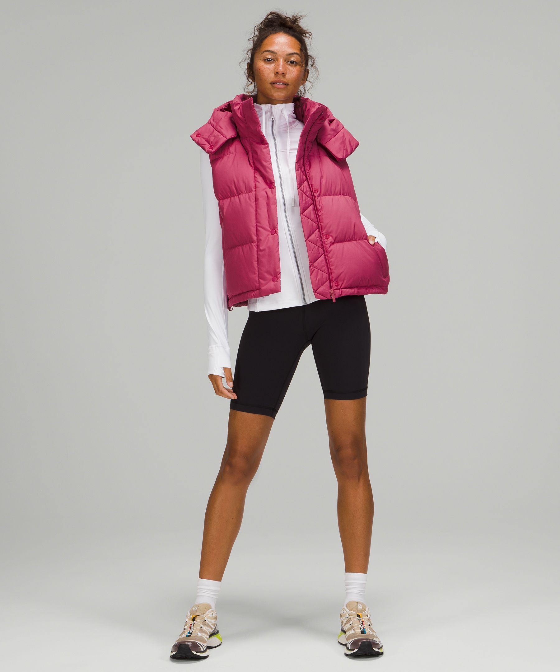 lululemon athletica Wunder Puff Super-cropped Vest in Pink