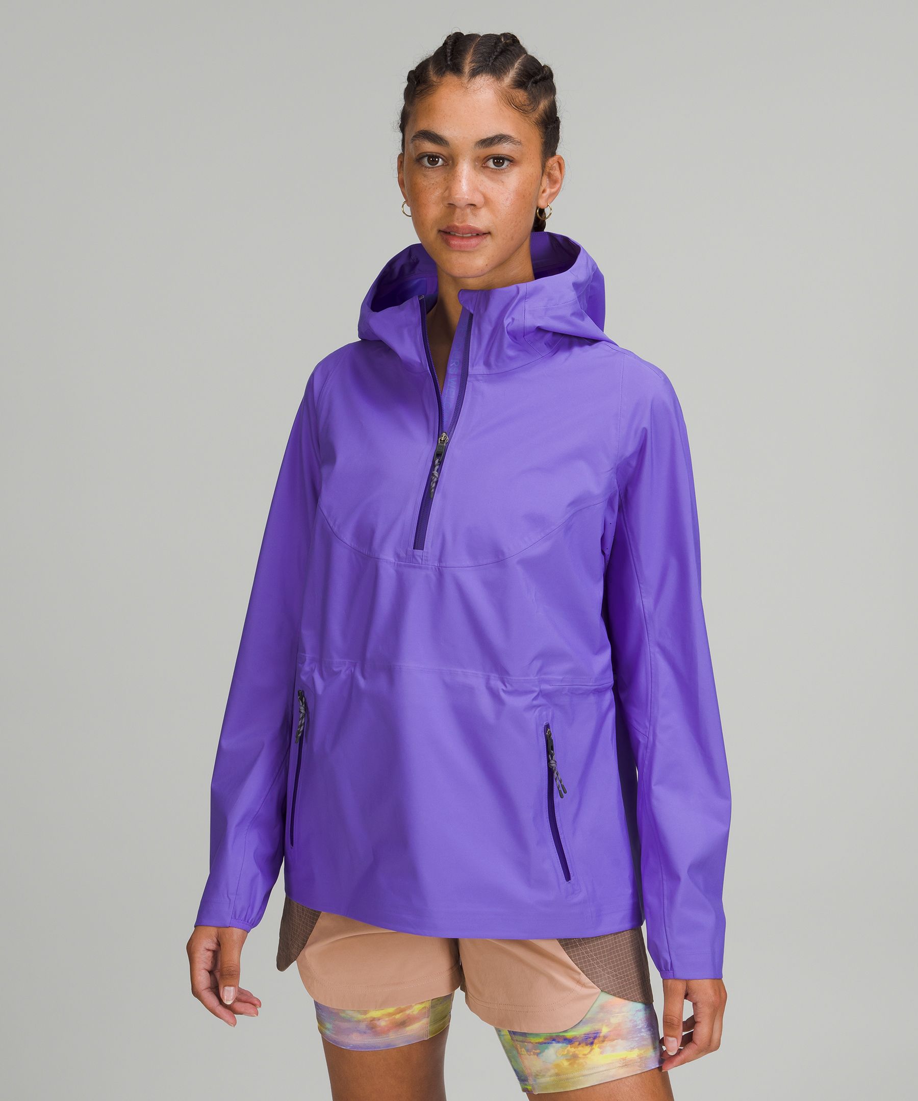 Lululemon Waterproof Hiking Half-zip Pullover In Light Electric Indigo