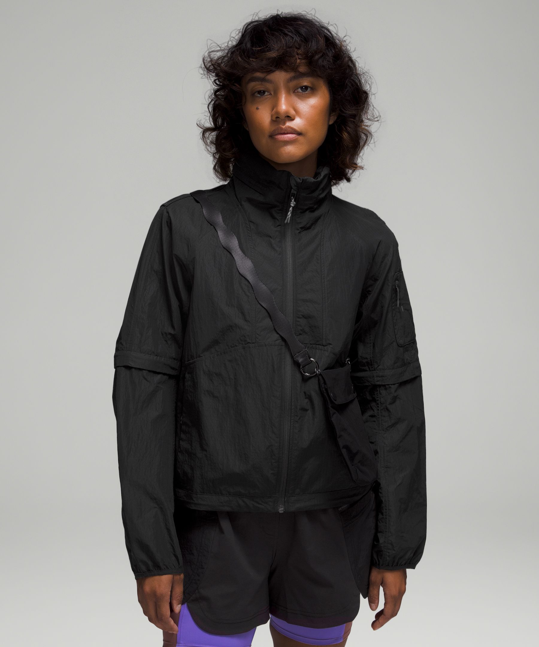 Lululemon Convertible Ripstop Hiking Jacket In Black