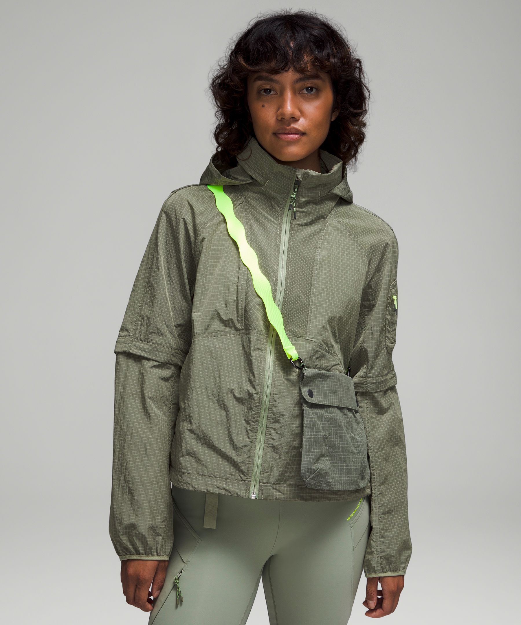 Lululemon Convertible Ripstop Hiking Jacket In Laurel Green ModeSens