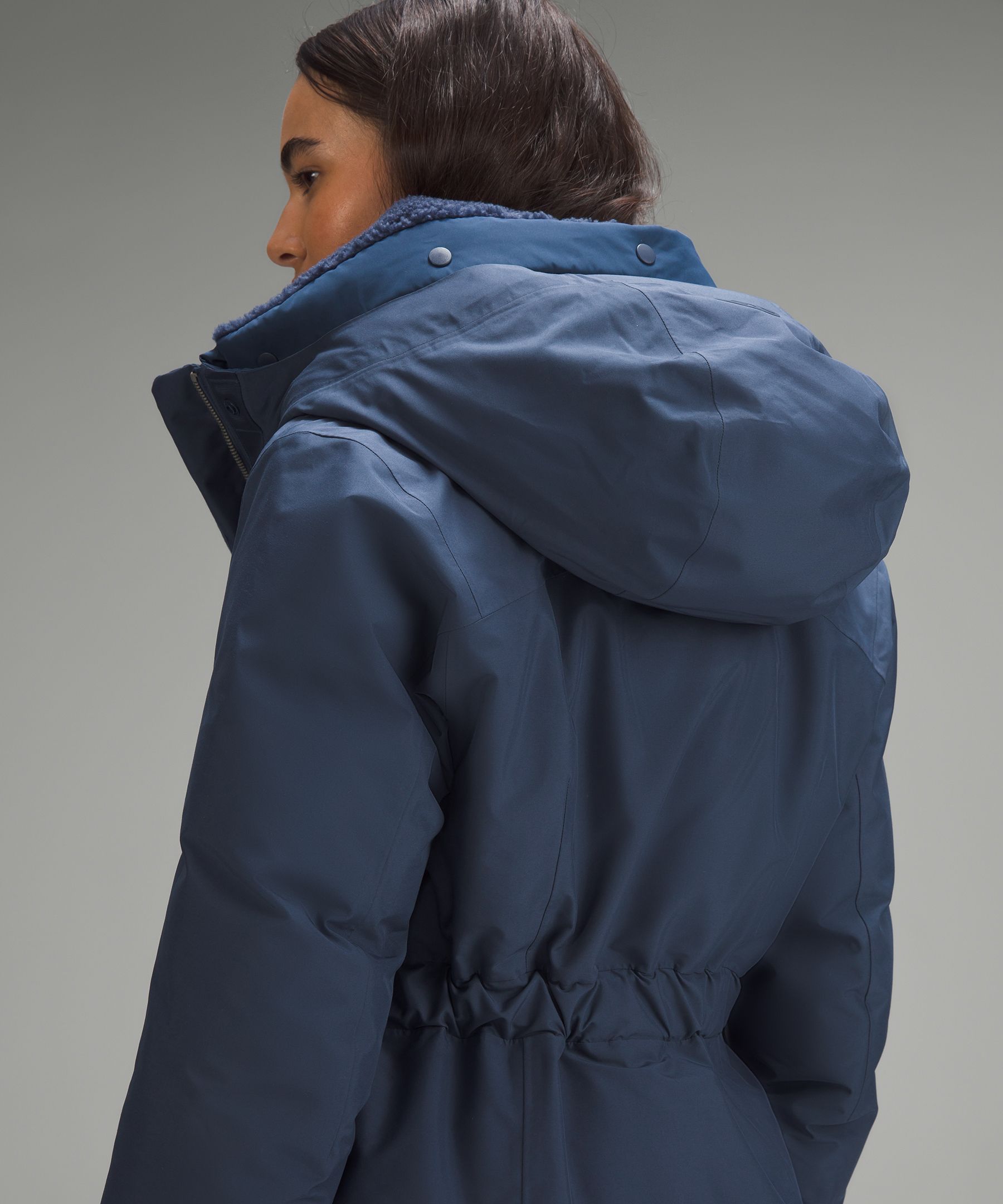 Navy blue parka hot sale coat womens