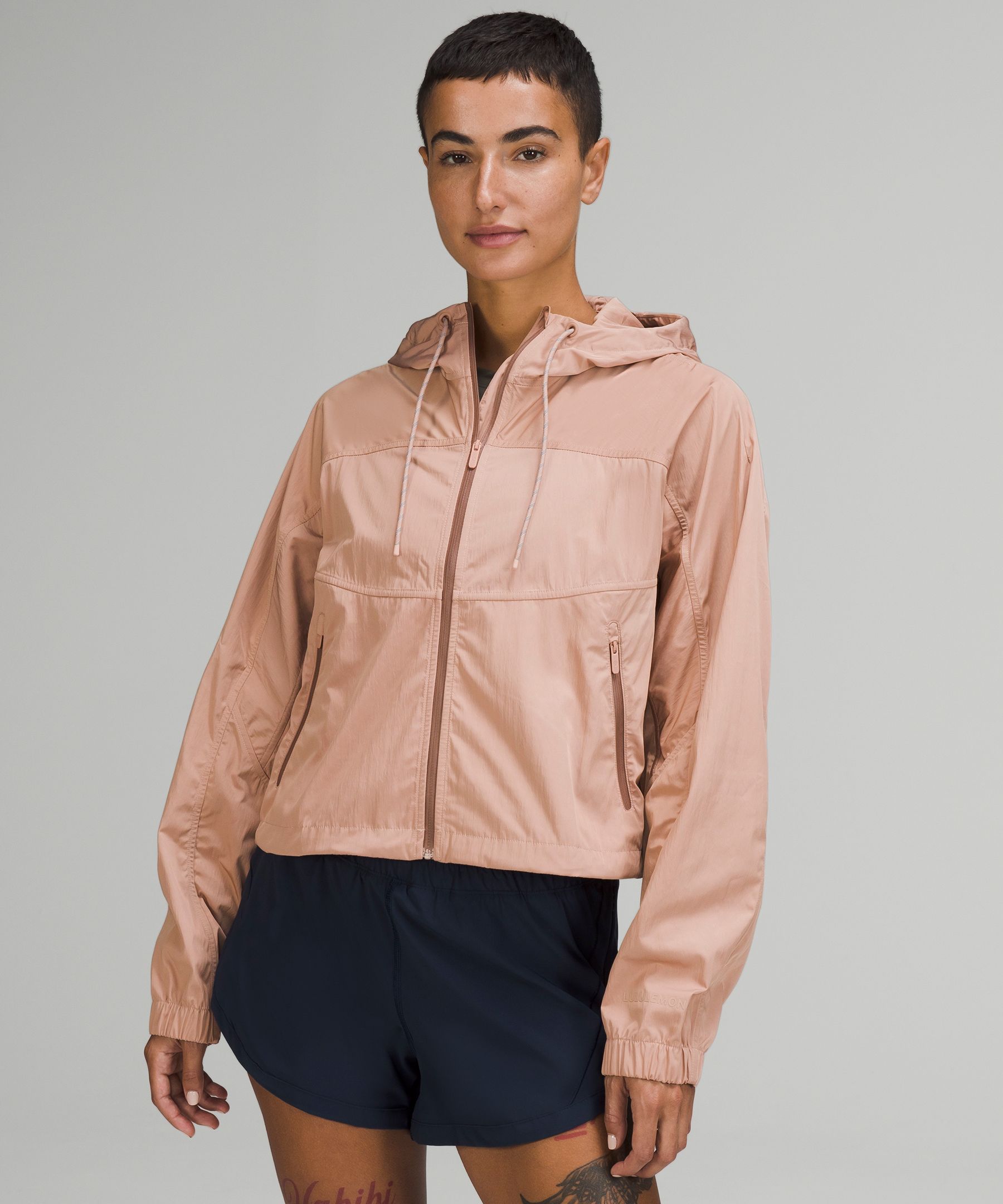 HEF Tribe Blush Cropped Windbreaker