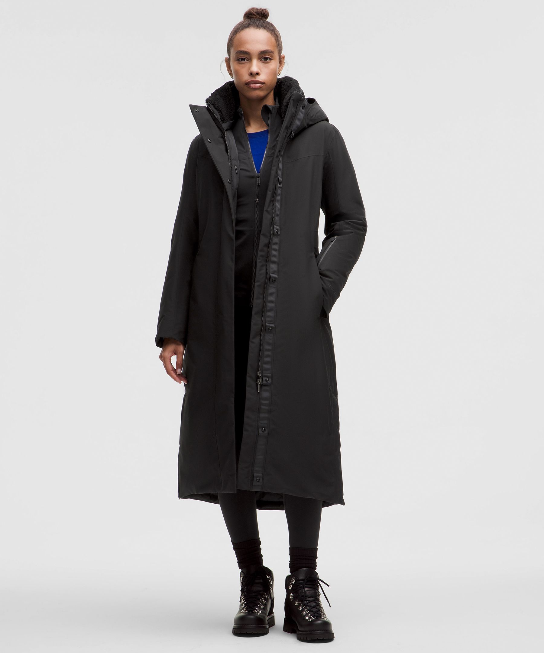Parka larga Snow Warrior con relleno de plumas de 600 cuins