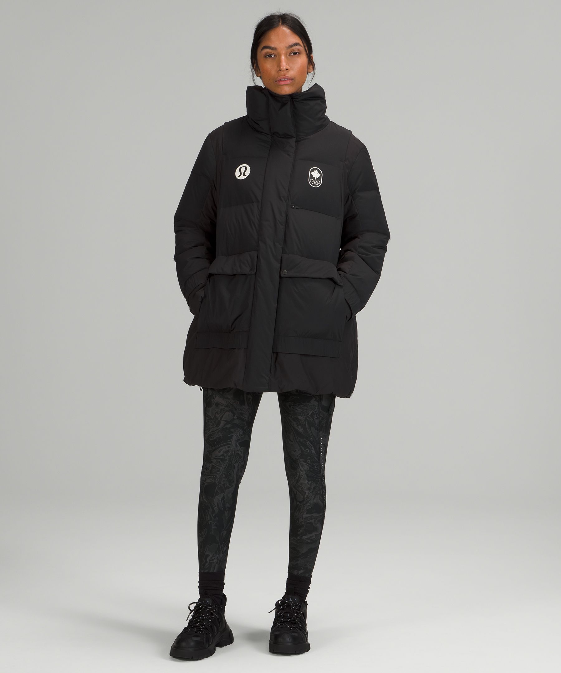 Lululemon Team Canada 22 Women's Down Jacket Coc Logo In Black ModeSens