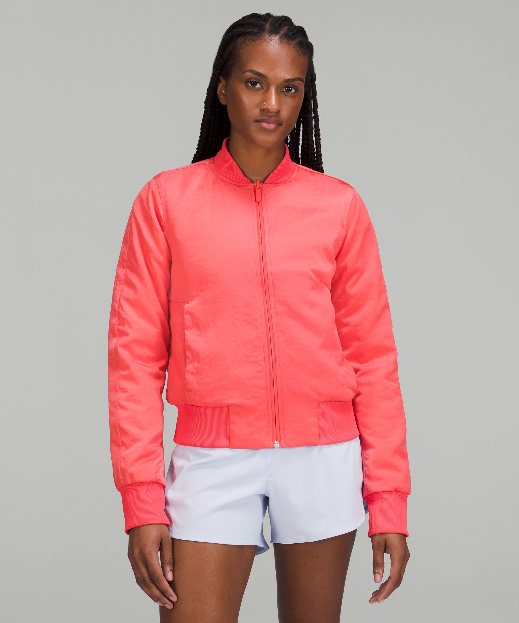 Pink bomber sale jacket women