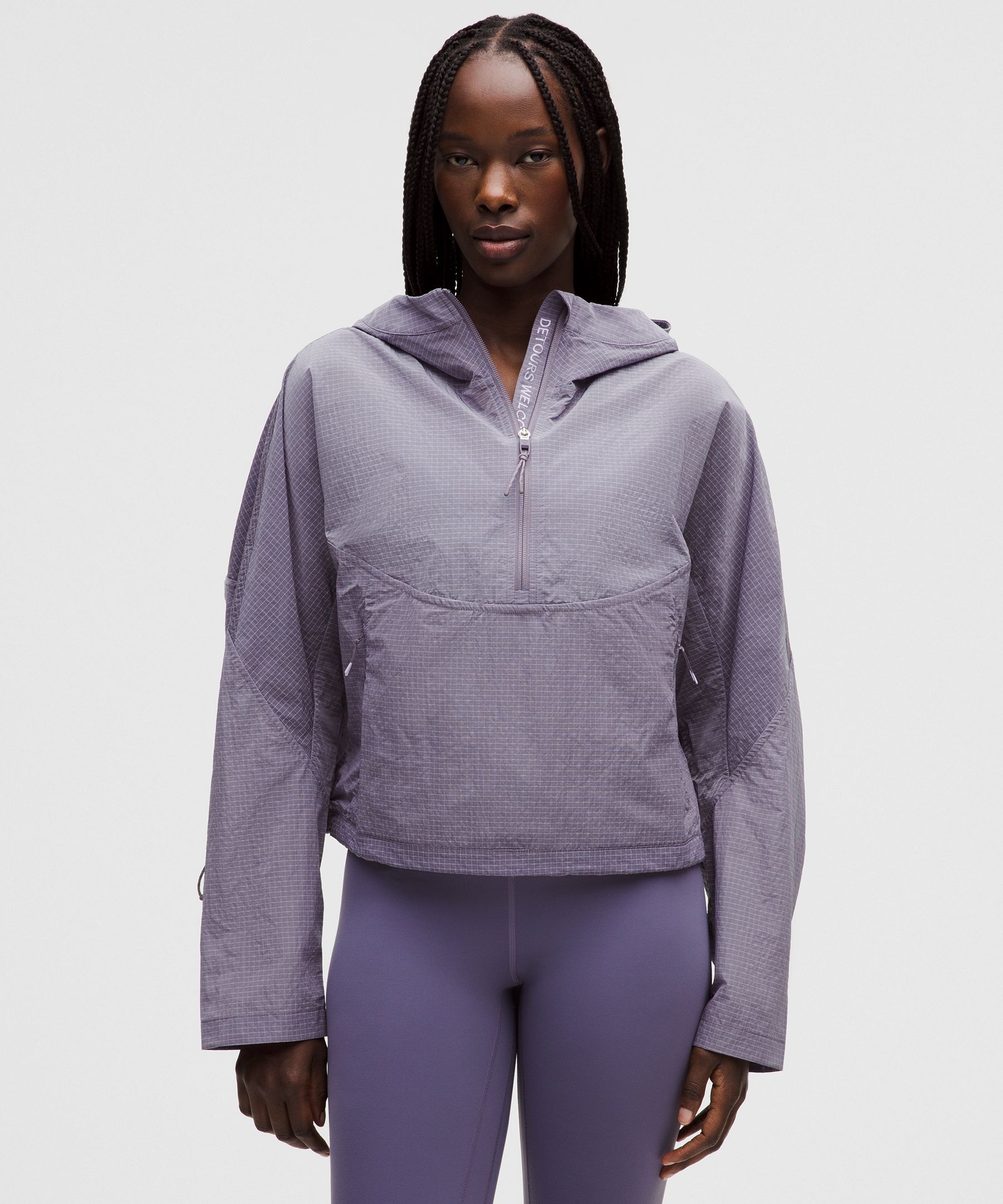 Cinch-Back Half-Zip Hiking Pullover