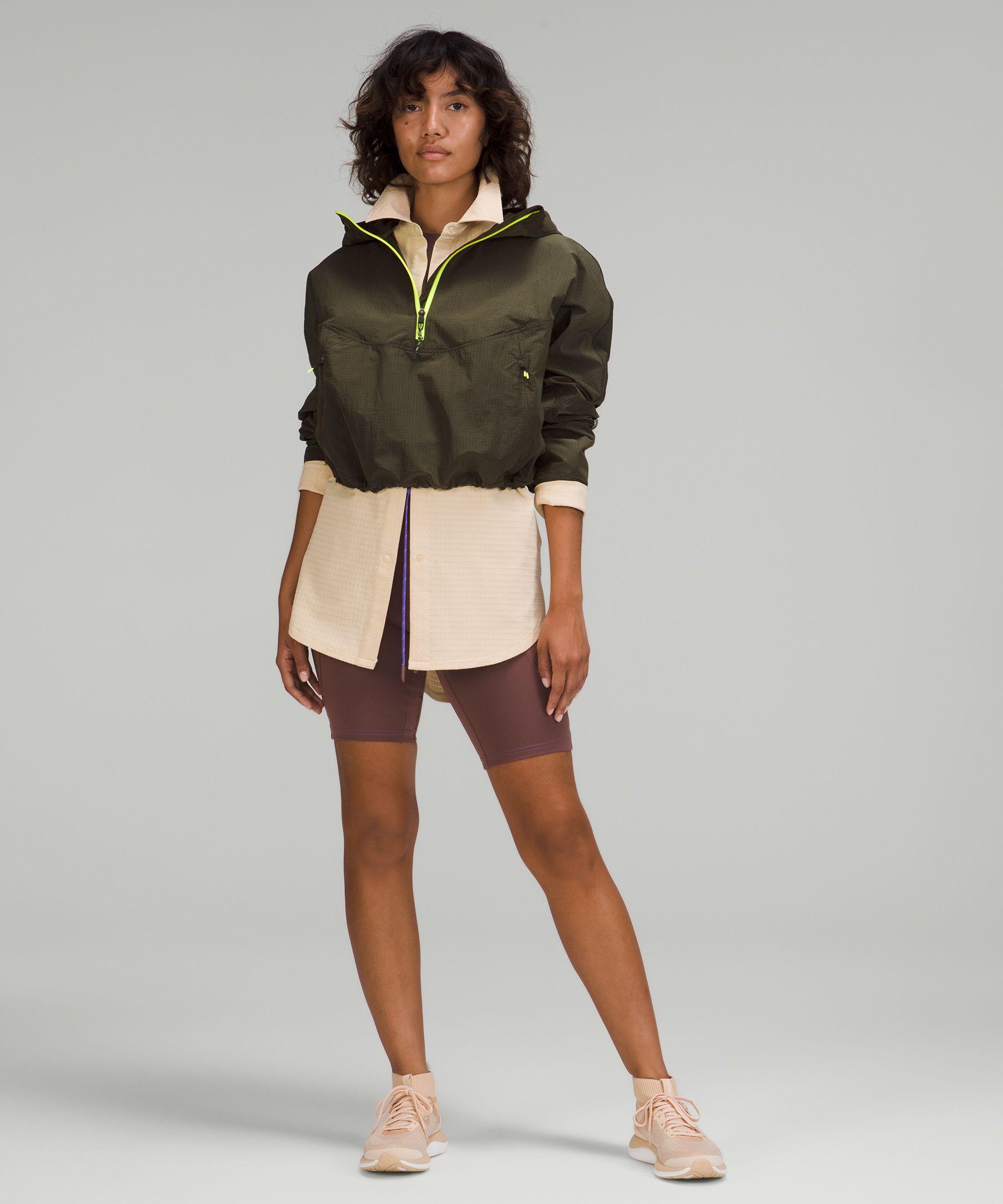 Cinch-Back Half-Zip Hiking Pullover