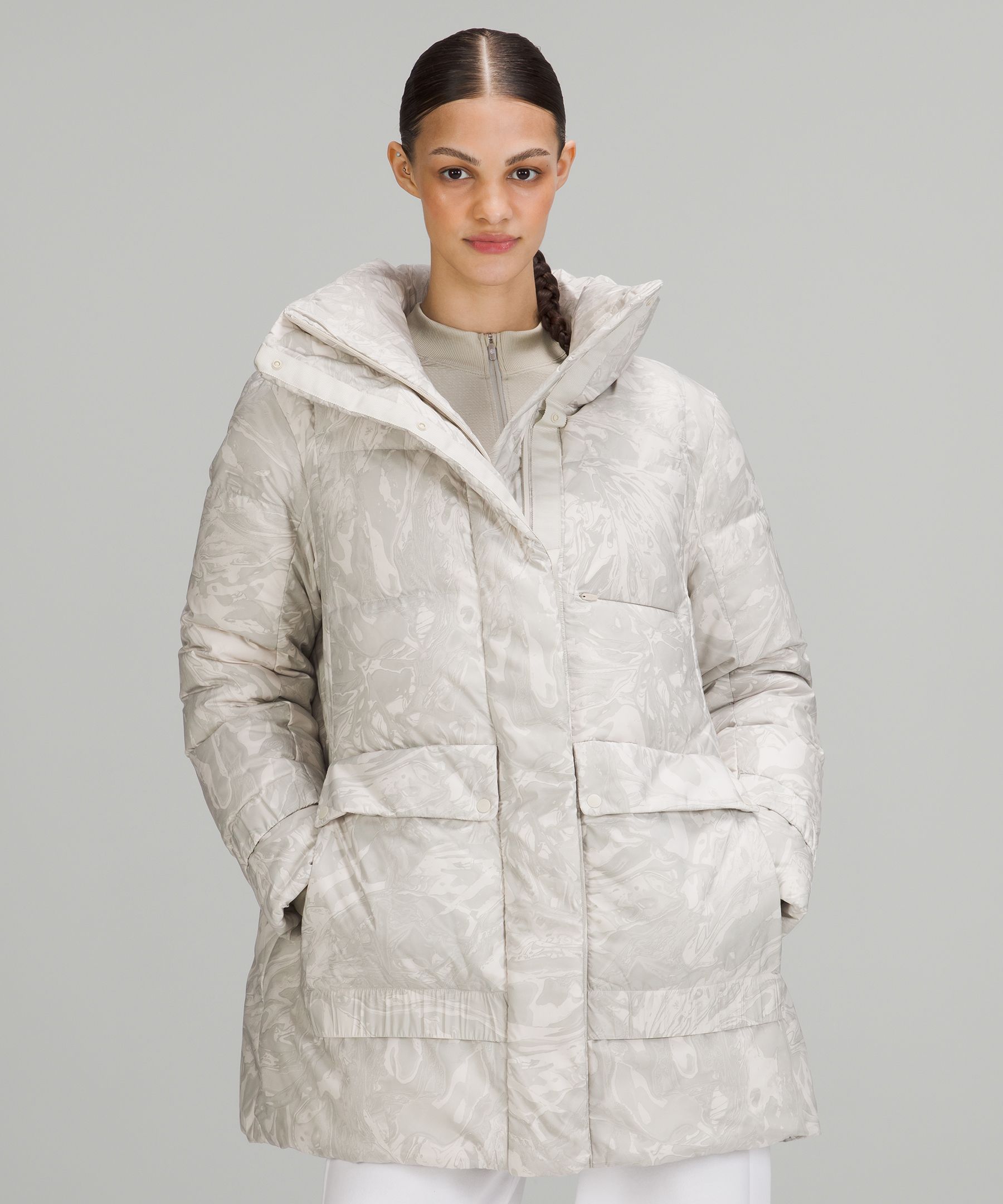 Ladies white down jackets online