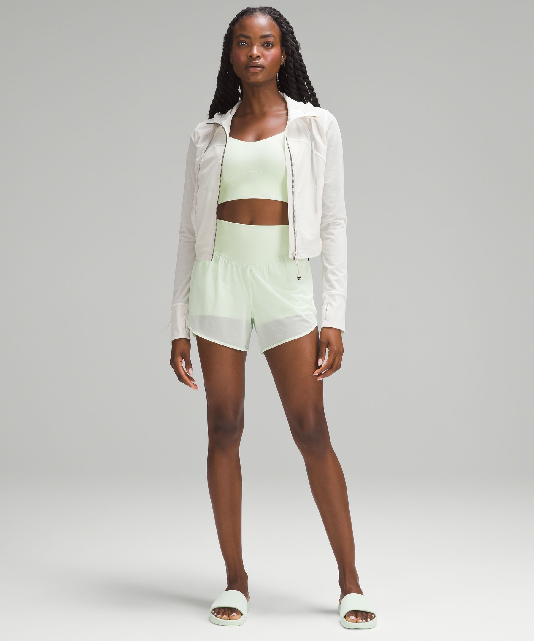 Mesh Hooded Define Cropped Jacket