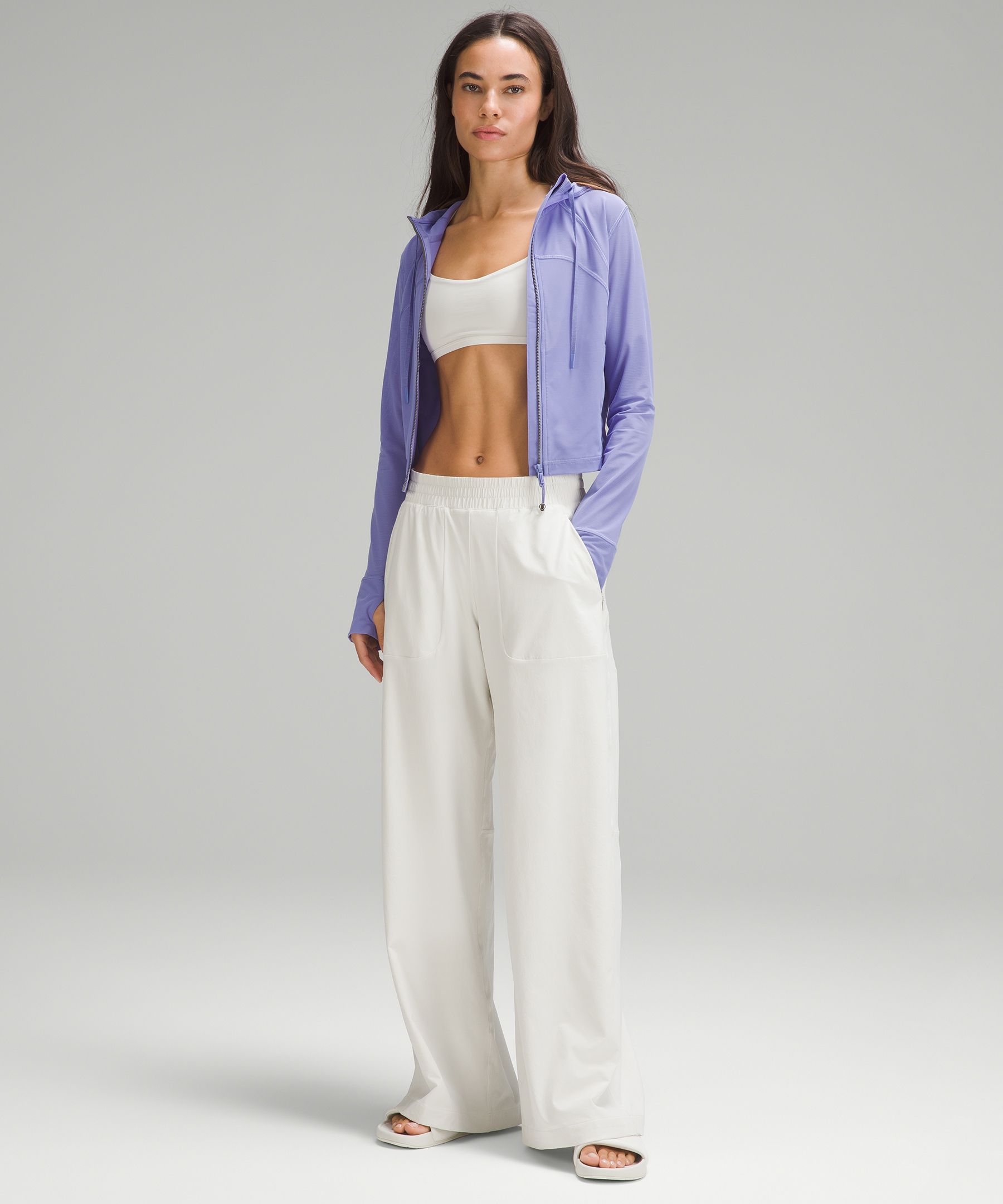 Mesh Hooded Define Cropped Jacket