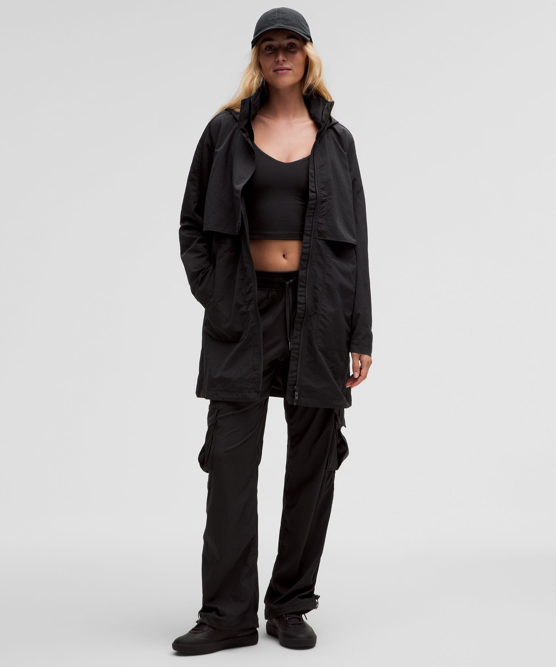 Lululemon long black on sale jacket