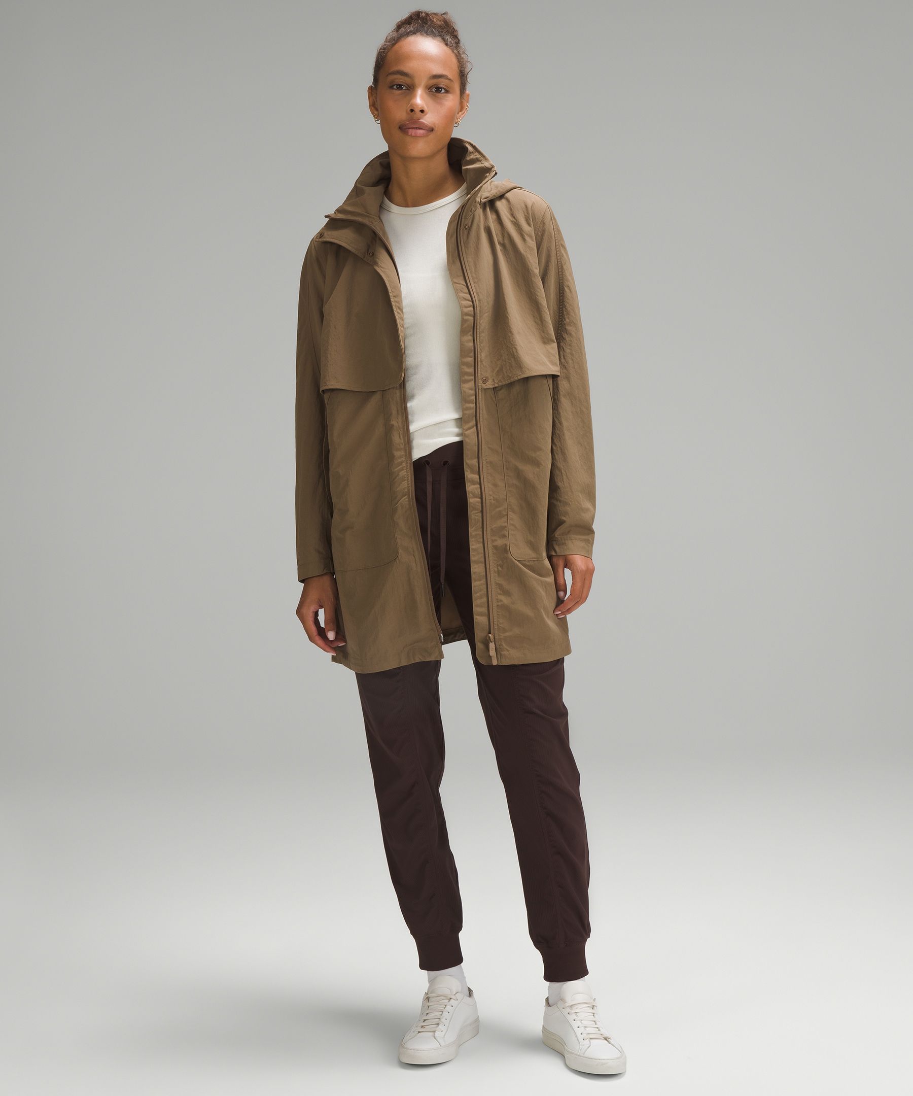 Olive long outlet jacket