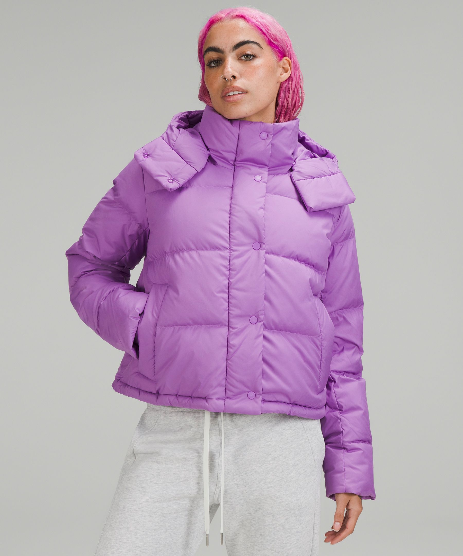 Lilac cropped outlet jacket