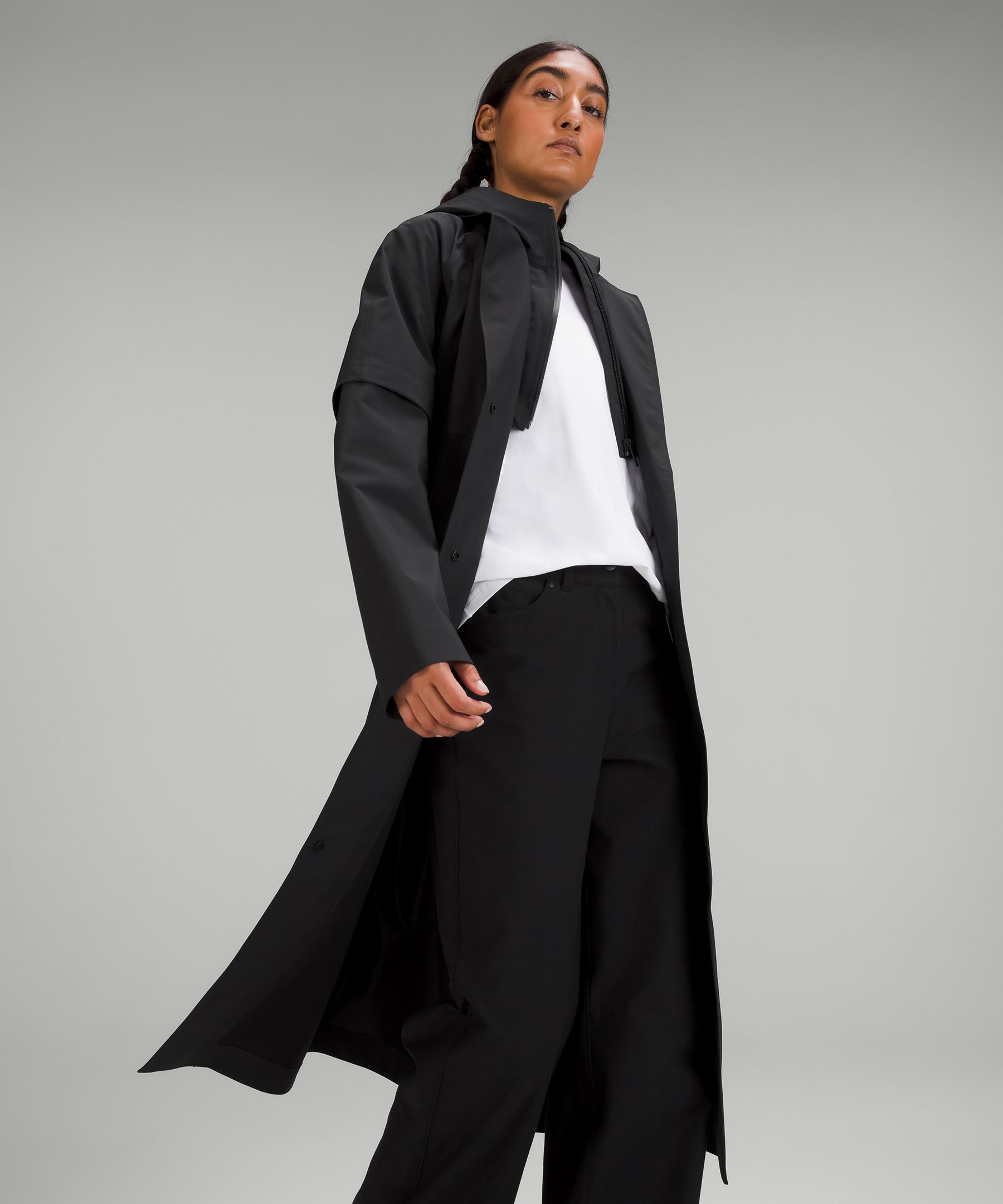 Long rain trench on sale coat