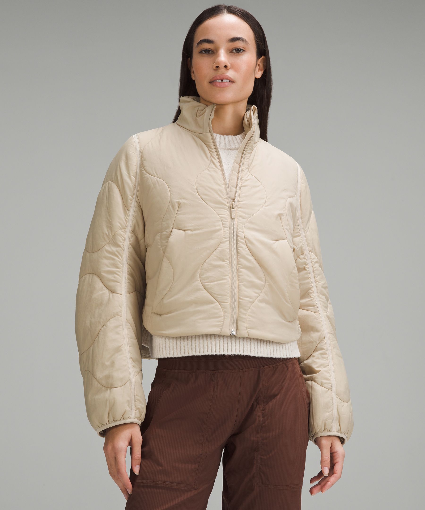 Quilted Light Insulation Cropped Jacket