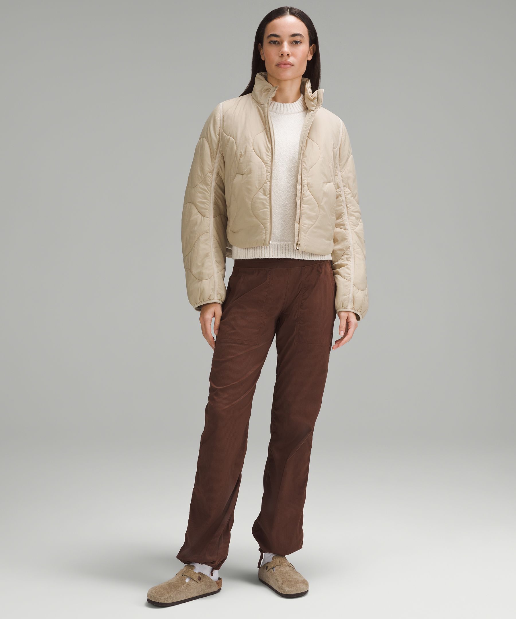 Quilted Light Insulation Cropped Jacket