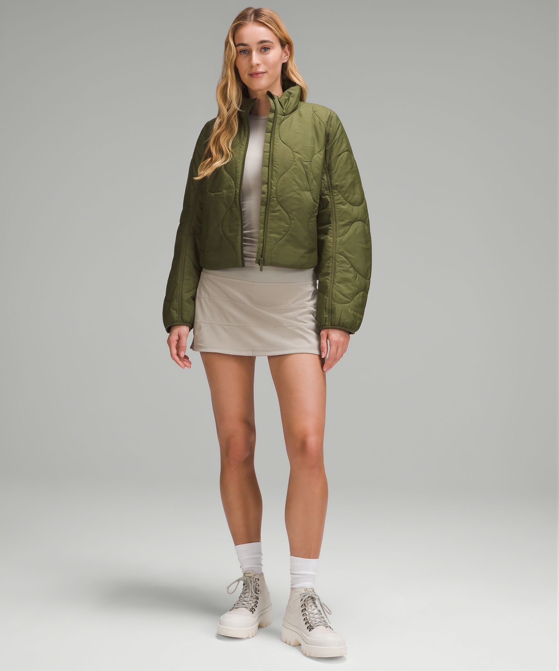 Quilted Light Insulation Cropped Jacket