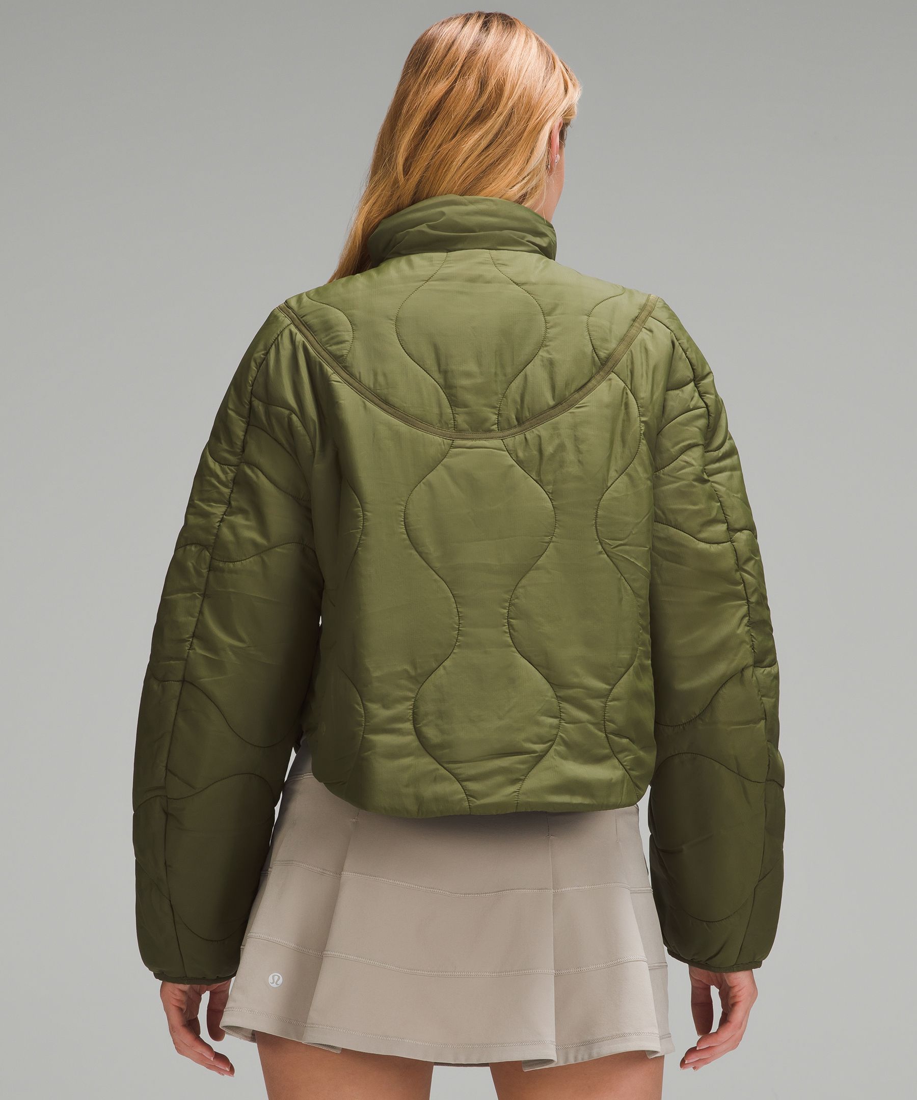 Shop Lululemon Quilted Light Insulation Cropped Jacket