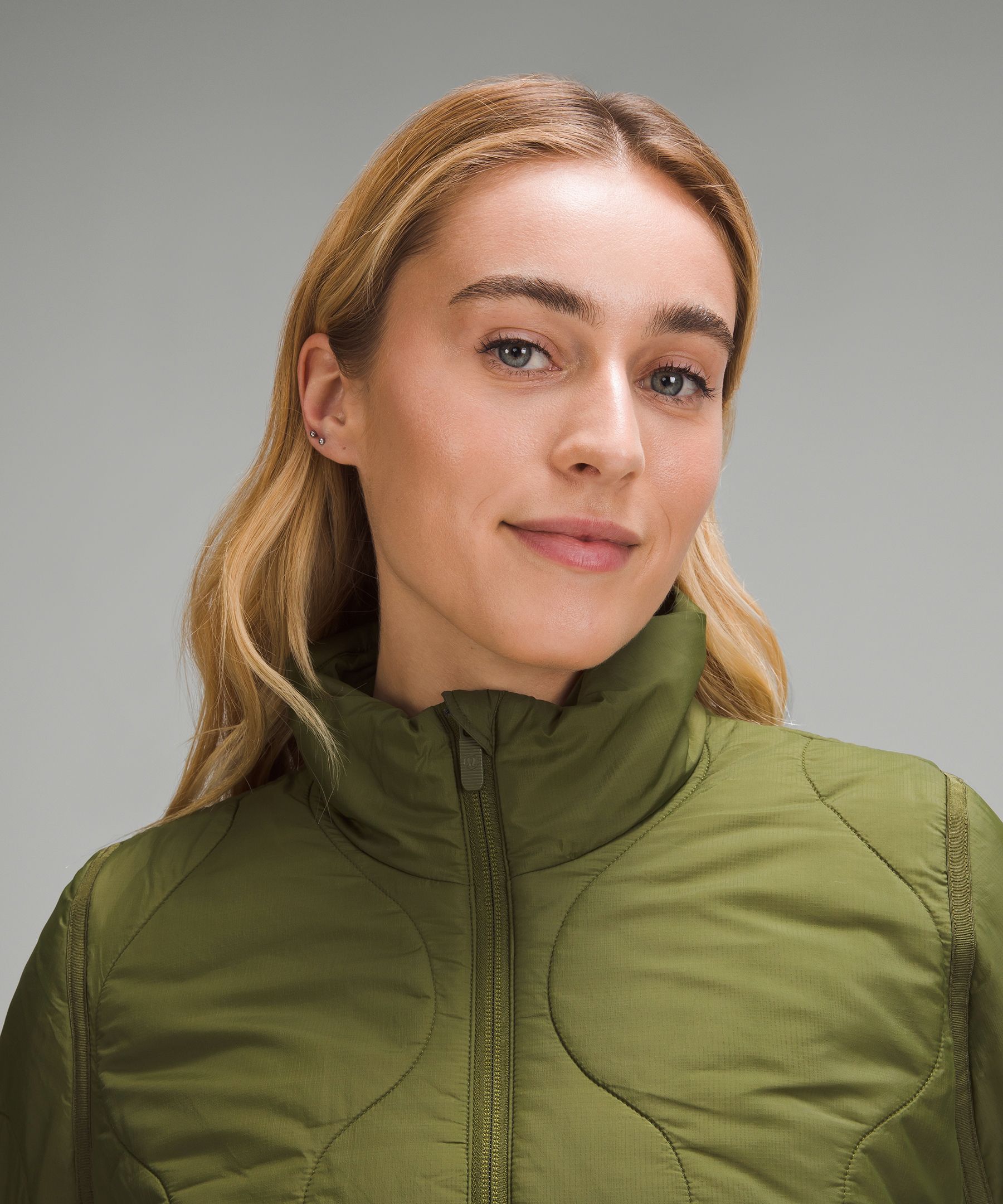 Shop Lululemon Quilted Light Insulation Cropped Jacket