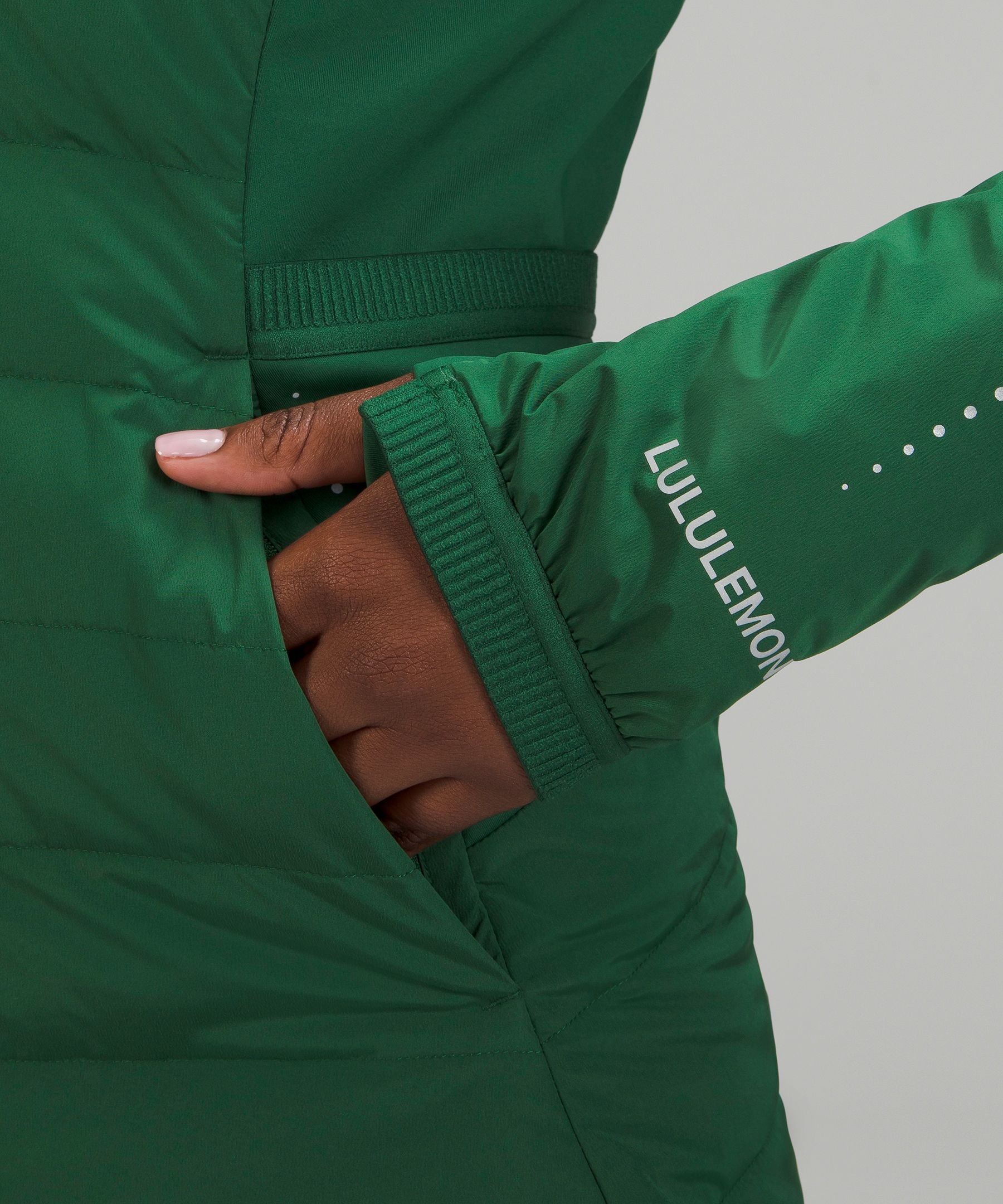 Lululemon Down For It All Jacket In Everglade Green