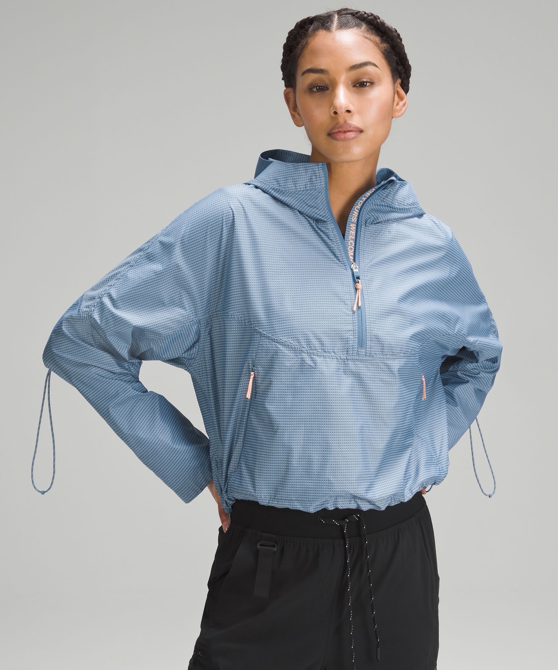 Cinch-Back Half-Zip Hiking Pullover