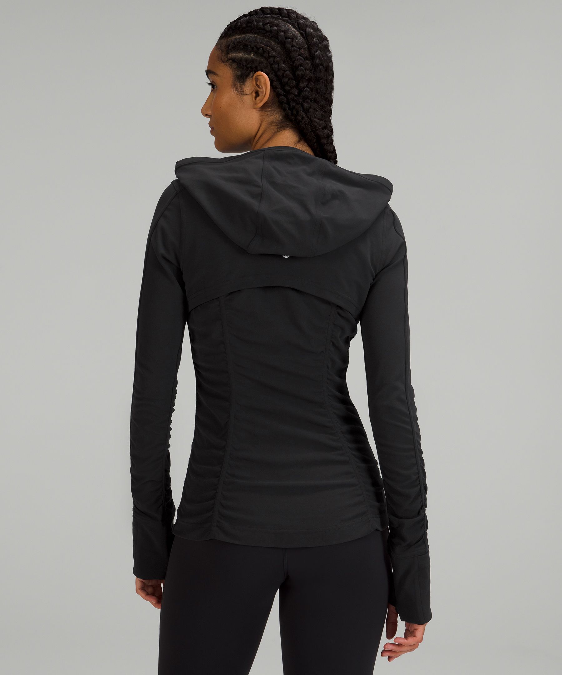 Lululemon Black Ruched Tube Neck Pullover Sweatshirt Women Size 8