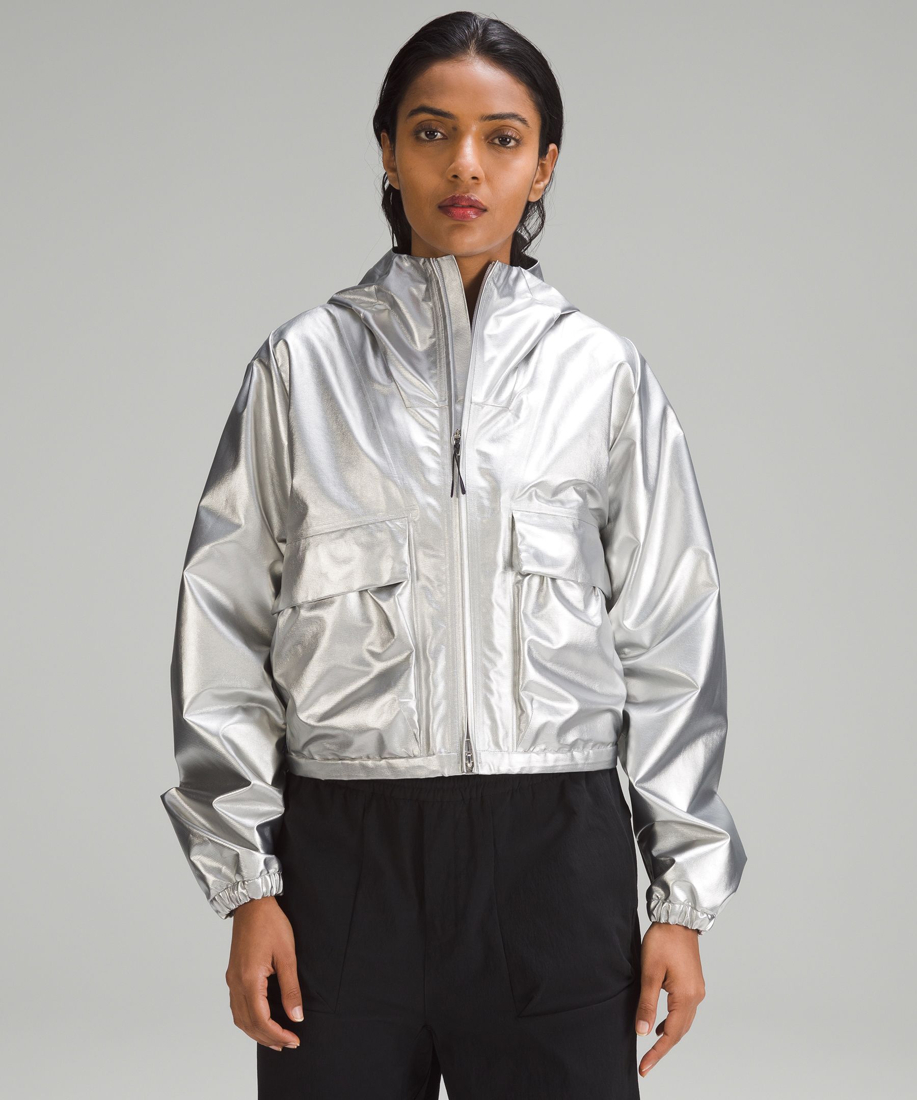 lululemon lab Women's Hooded Metallic Jacket