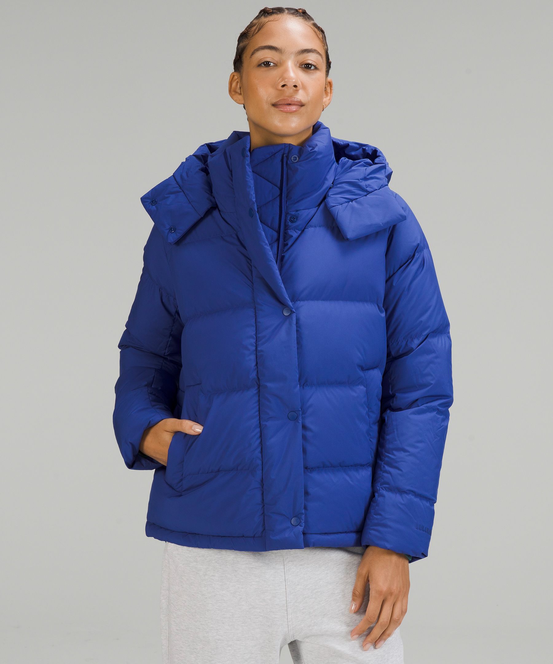 Pillow Bubble Shorty Puffer - Blue