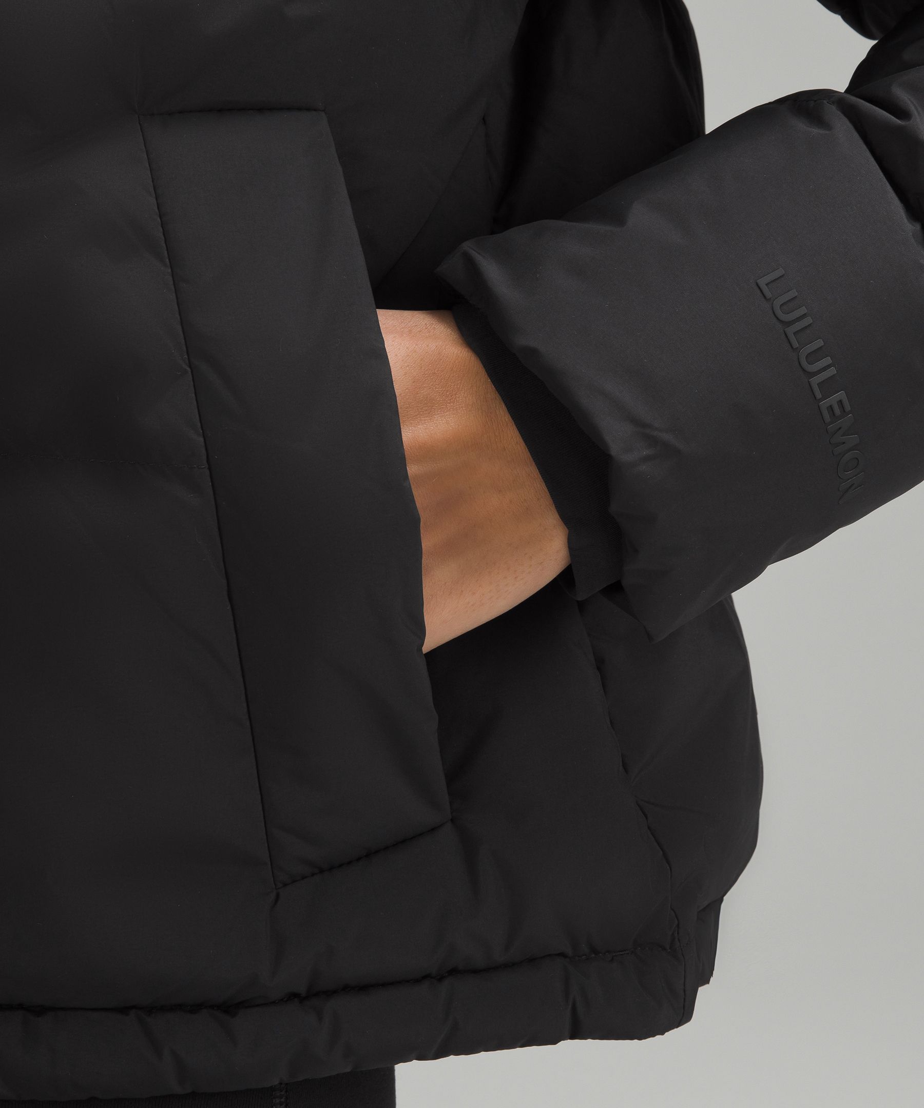 essentials puffer jacket under $50 and lululemon align leggings