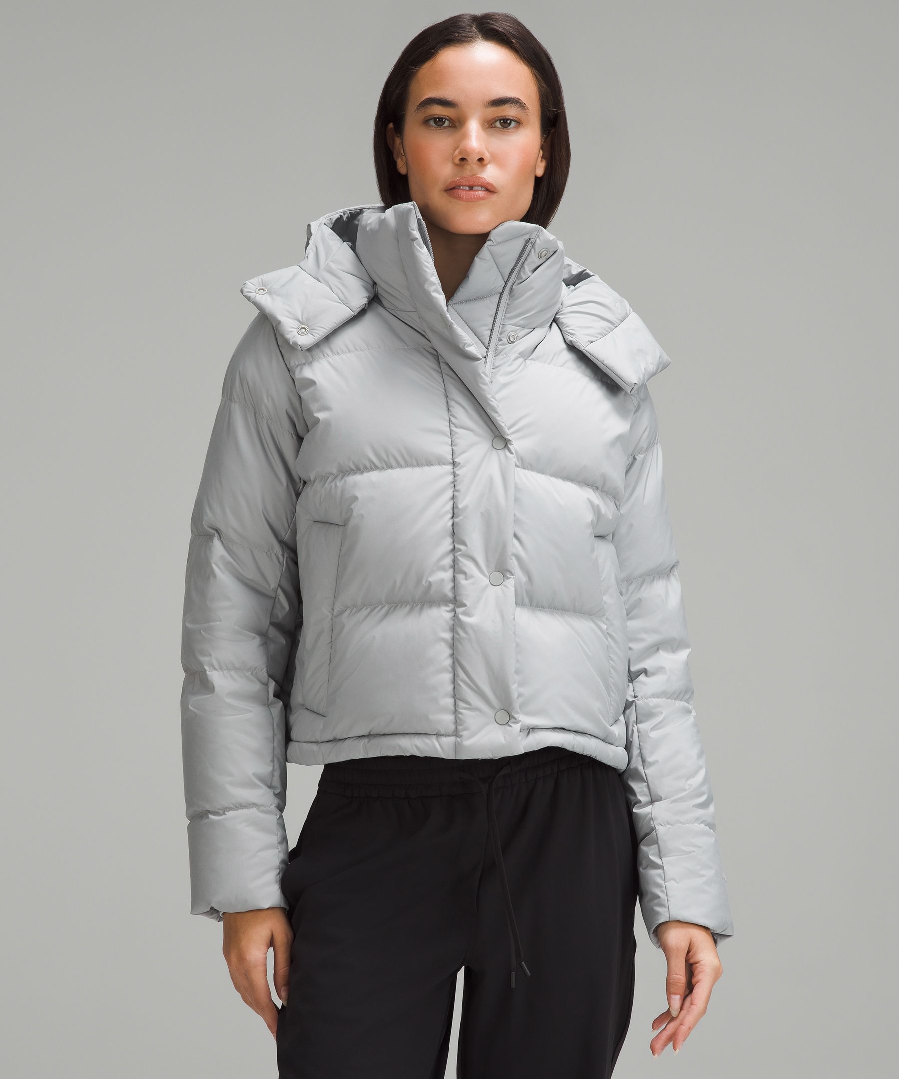 Grey Puffer Jackets for Women