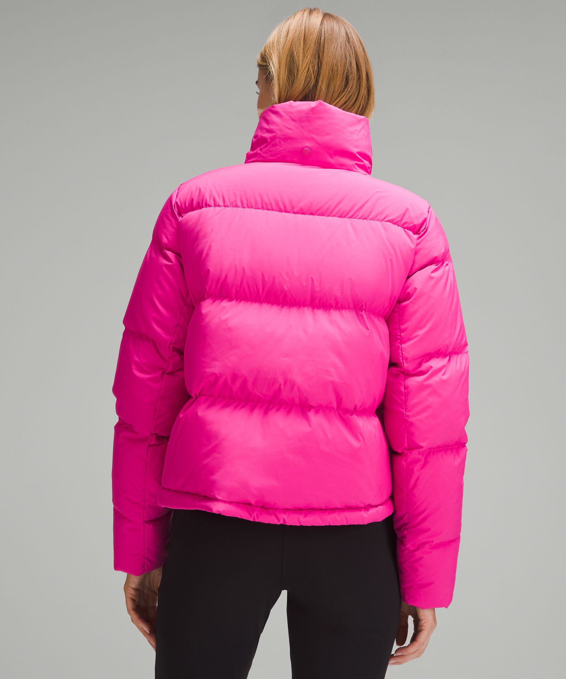 SONIC PINK Wunder Puff Cropped Vest and Jacket - just dropped in
