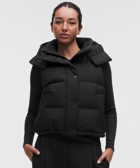 Женский укороченный пуховый жилет Lululemon Wunder Puff
