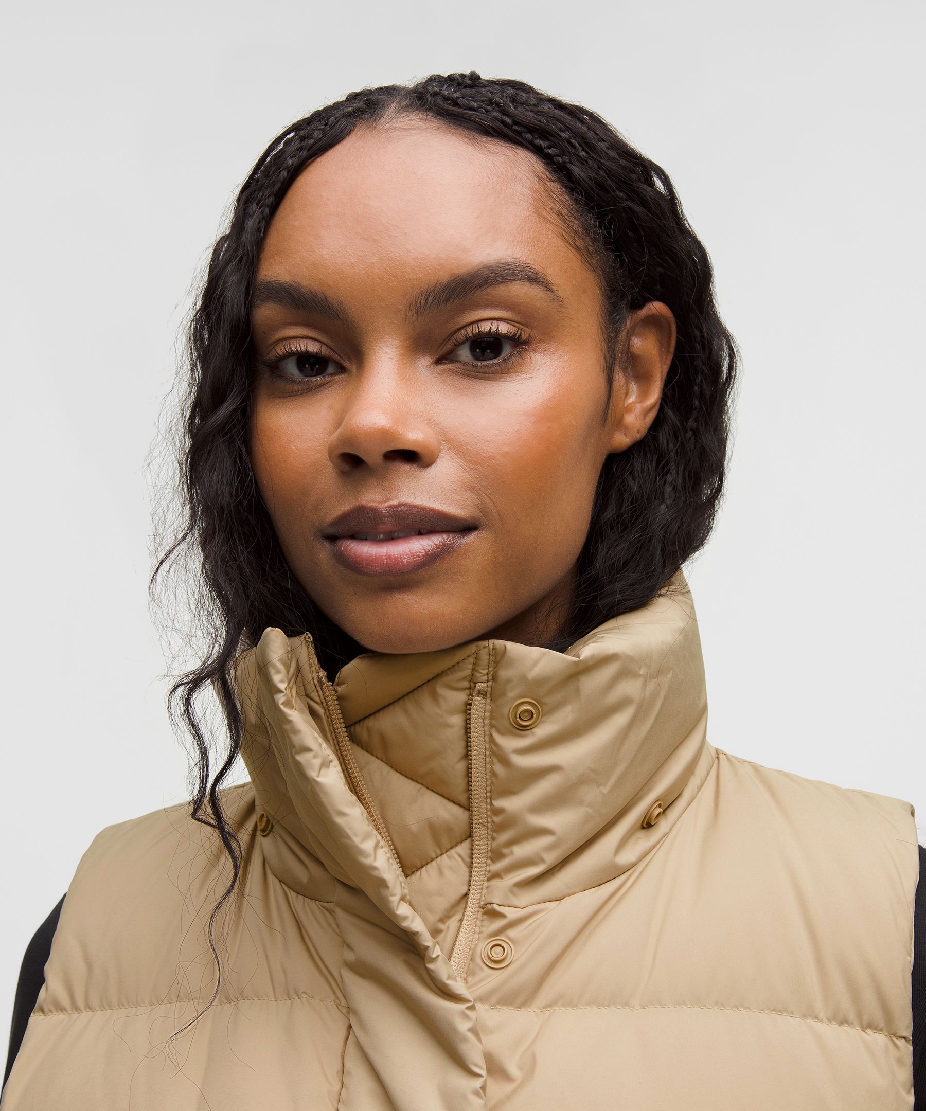 LULULEMON Wunder Puff cropped hooded quilted recycled-Glyde™ down vest