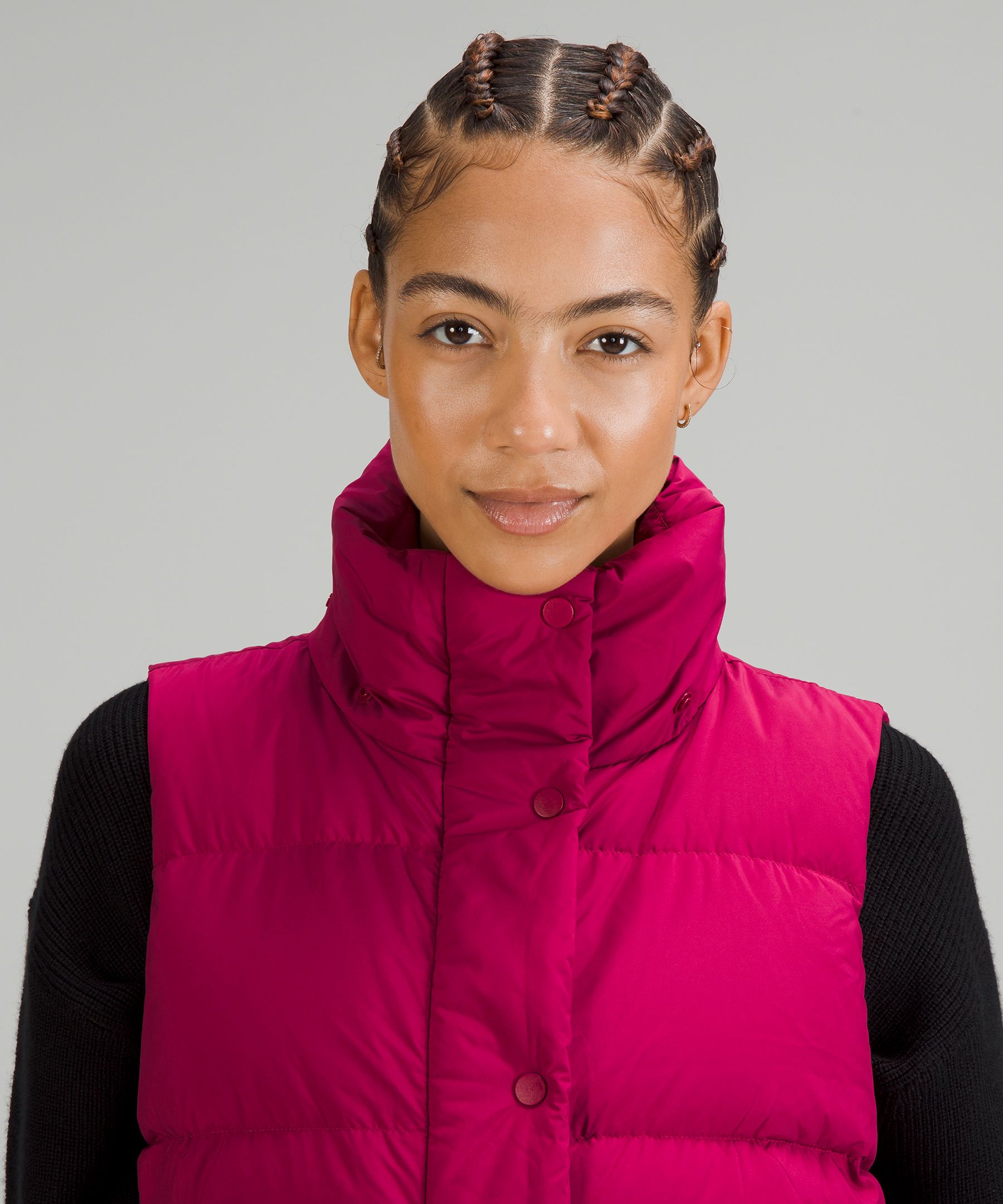 Lululemon Wunder Puff 600-down-fill Cropped Vest In Red