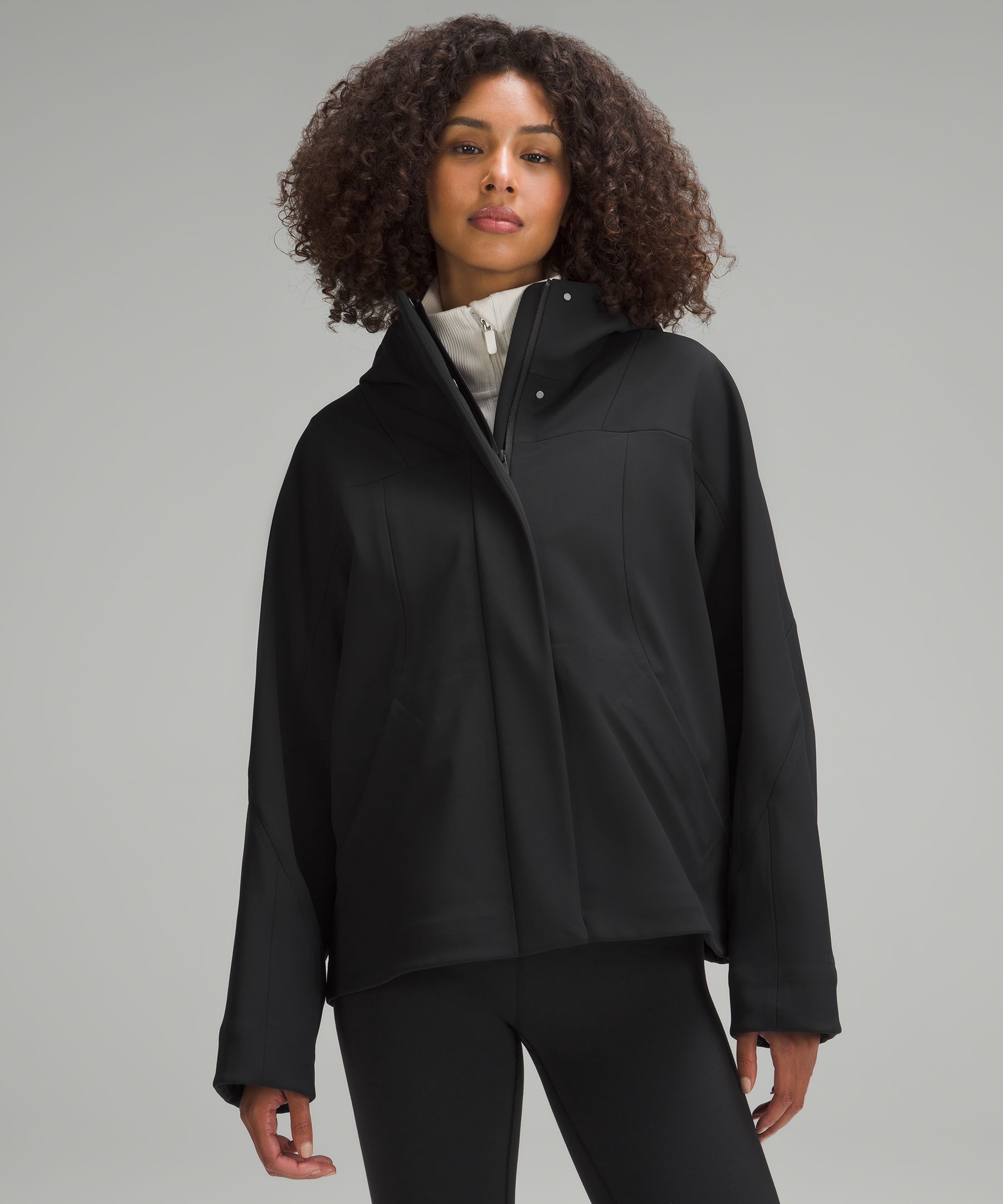 Lululemon black cheap rain jacket