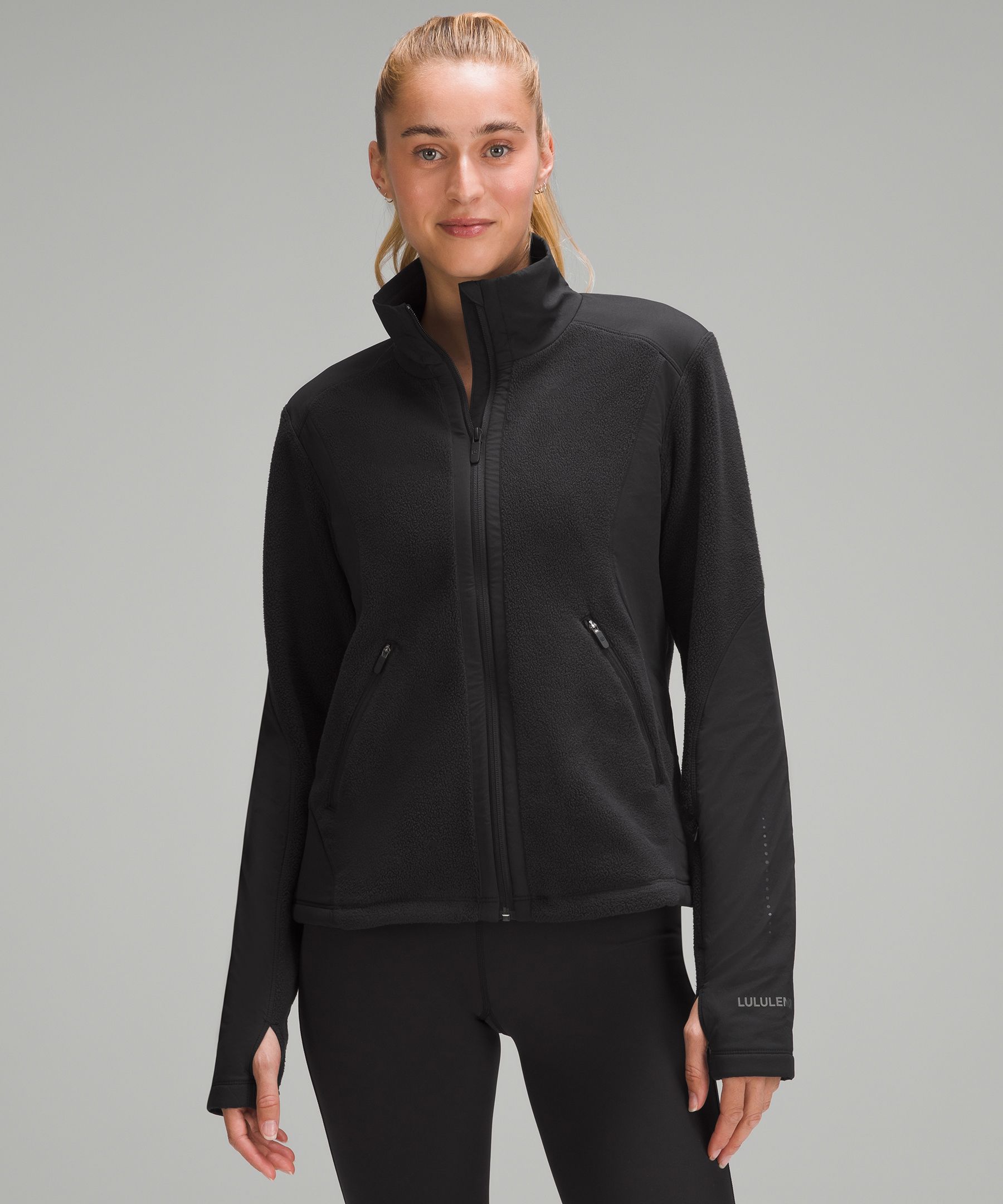 Fleece-Lined Running Jacket, Women's Coats & Jackets